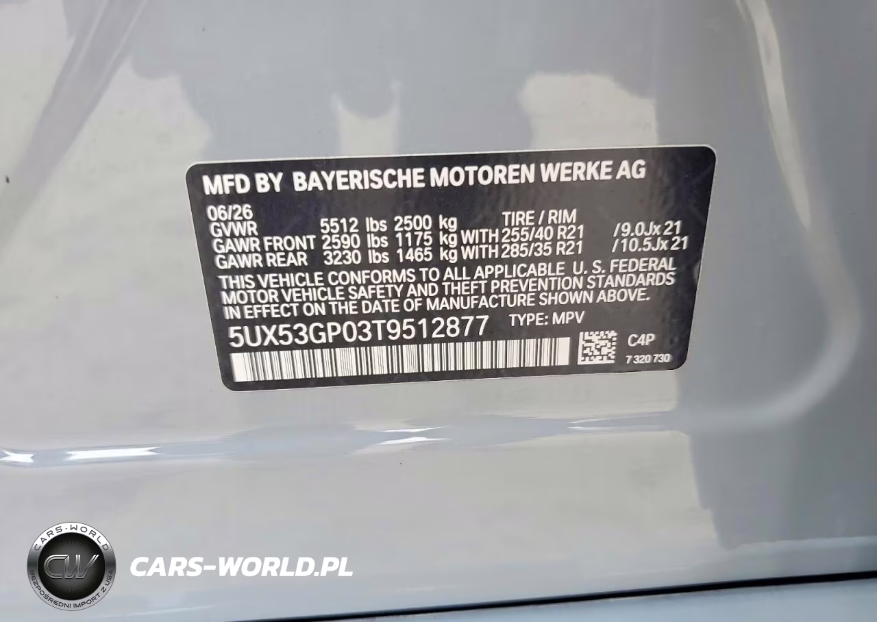 2026 BMW X3 30 xDrive VIN:5UX53GP03T9512877 - 13