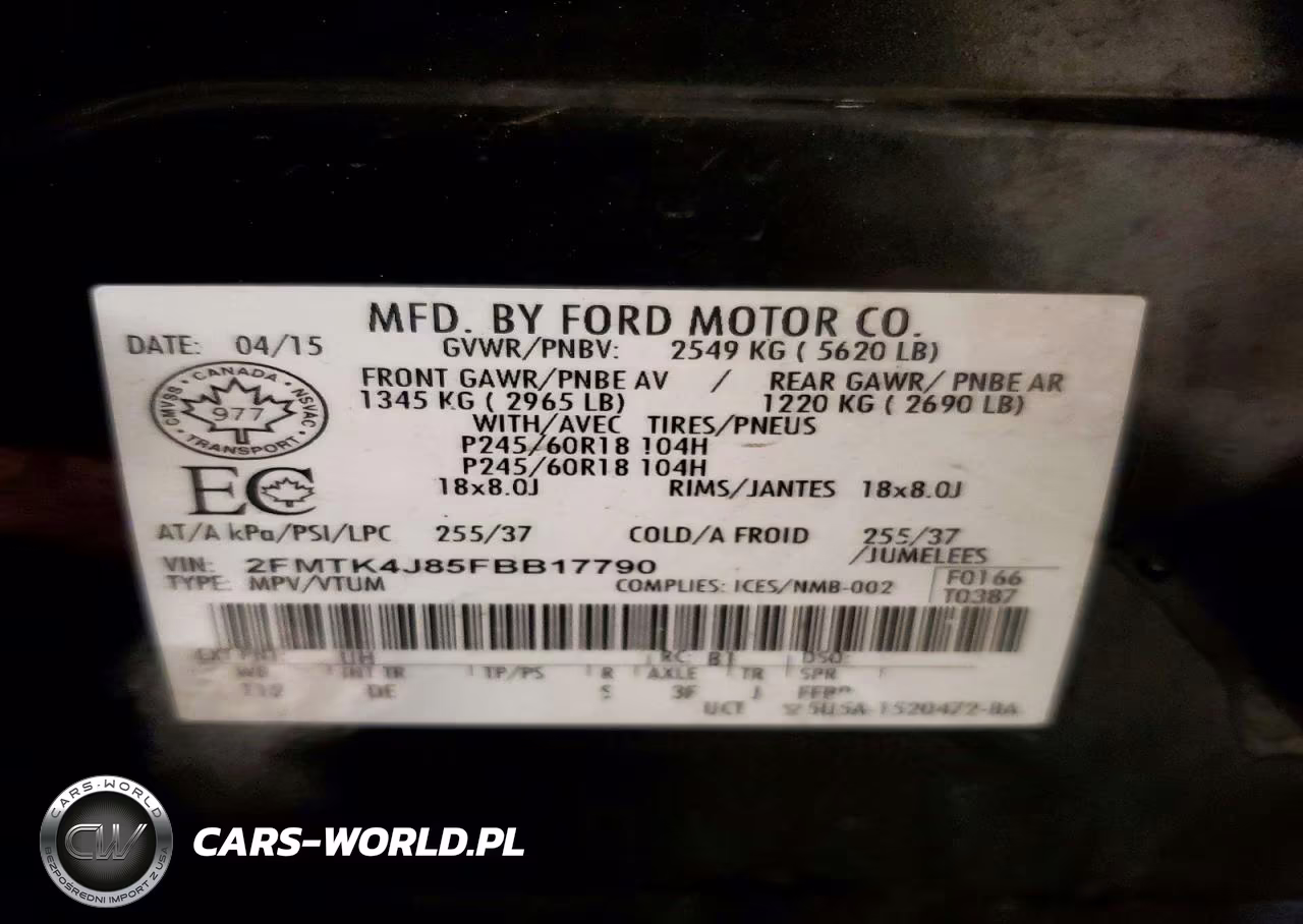 2015 Ford Edge Sel VIN:2FMTK4J85FBB17790 - 13