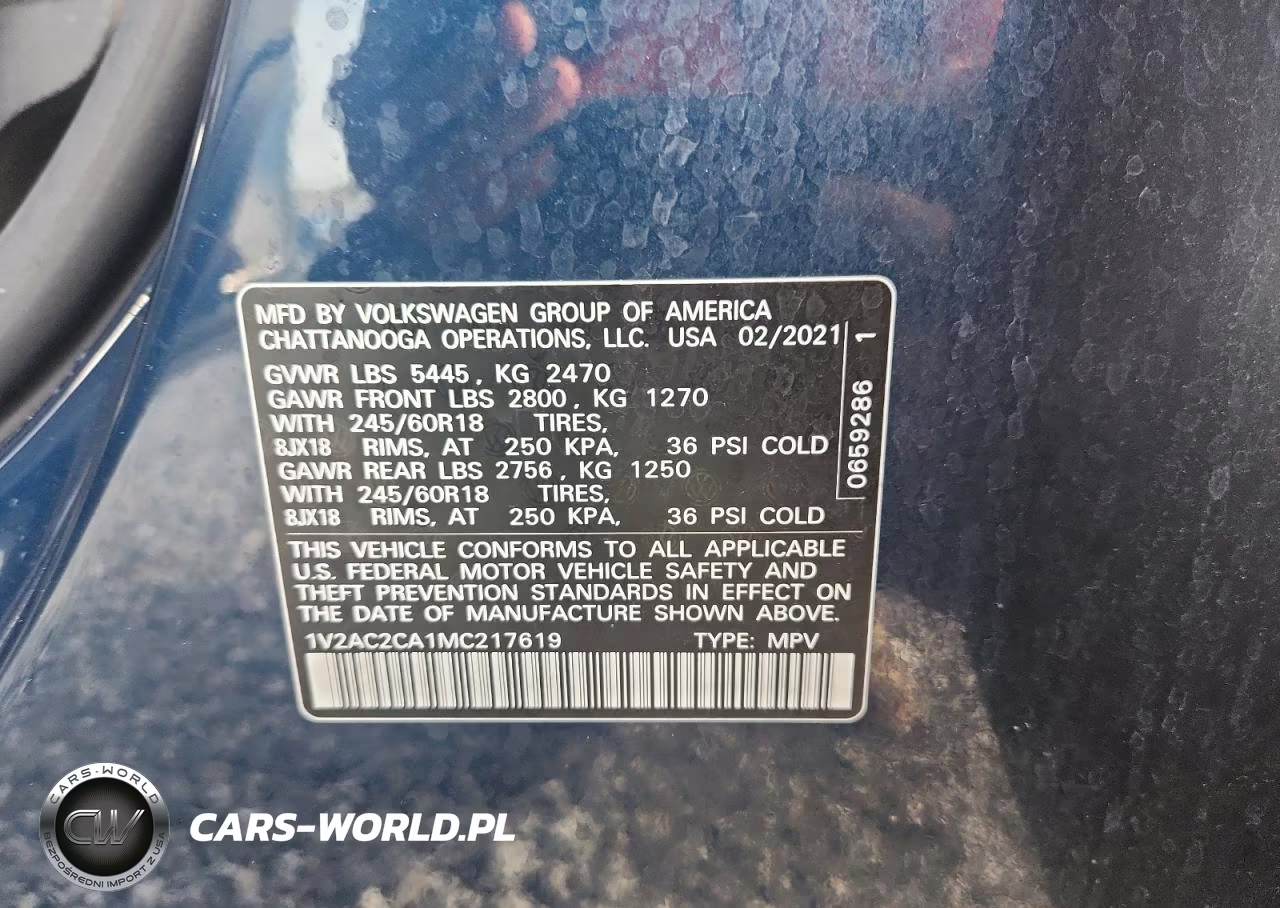 2021 Volkswagen Atlas Cross Sport S VIN:1V2AC2CA1MC217619 - 13