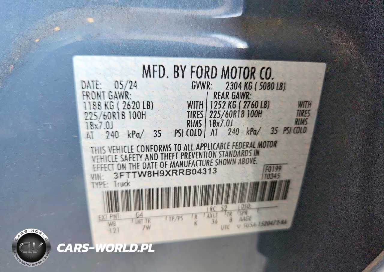 2024 Ford Maverick Xlt VIN:3FTTW8H9XRRB04313 - 12