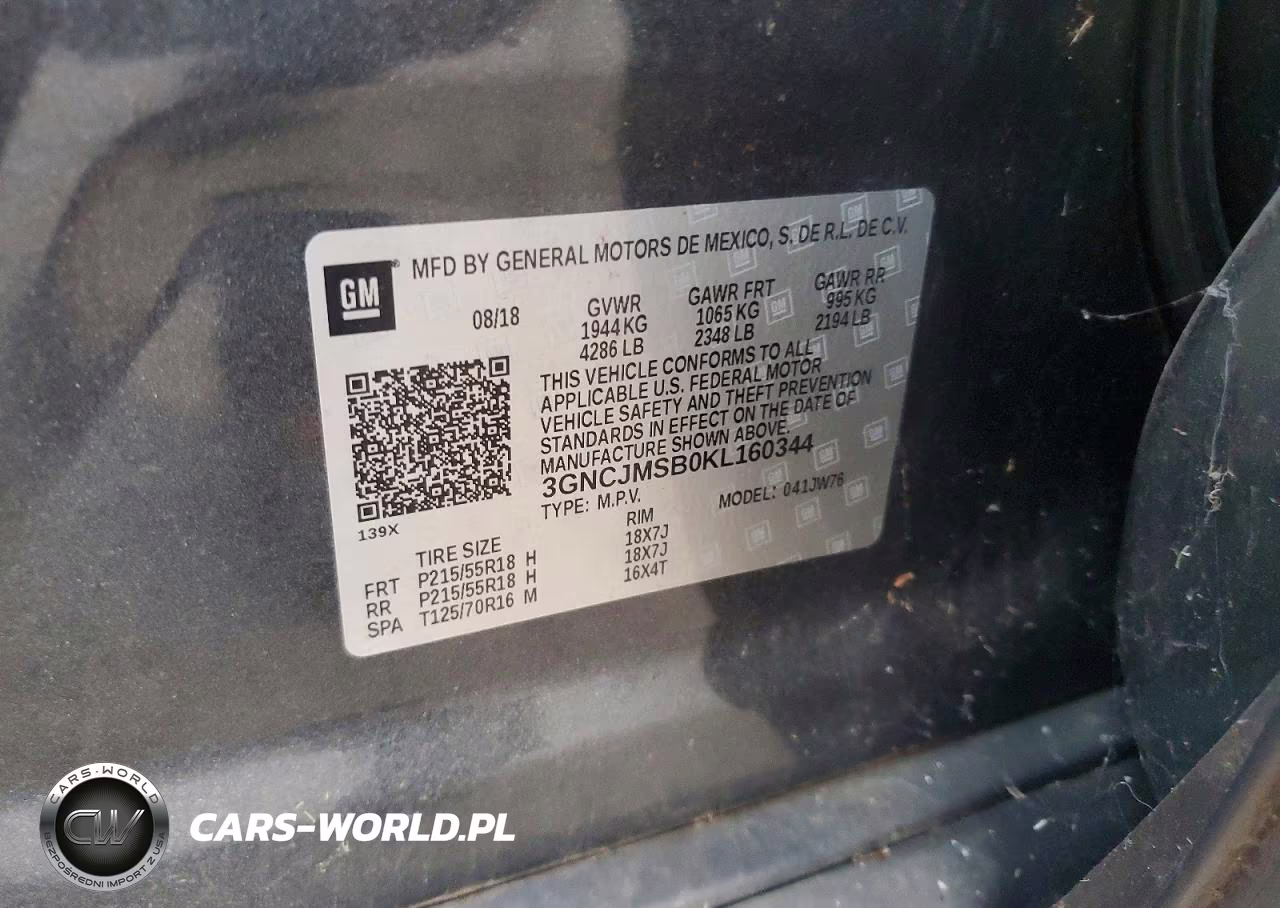 2019 Chevrolet Trax Premier VIN:3GNCJMSB0KL160344 - 13