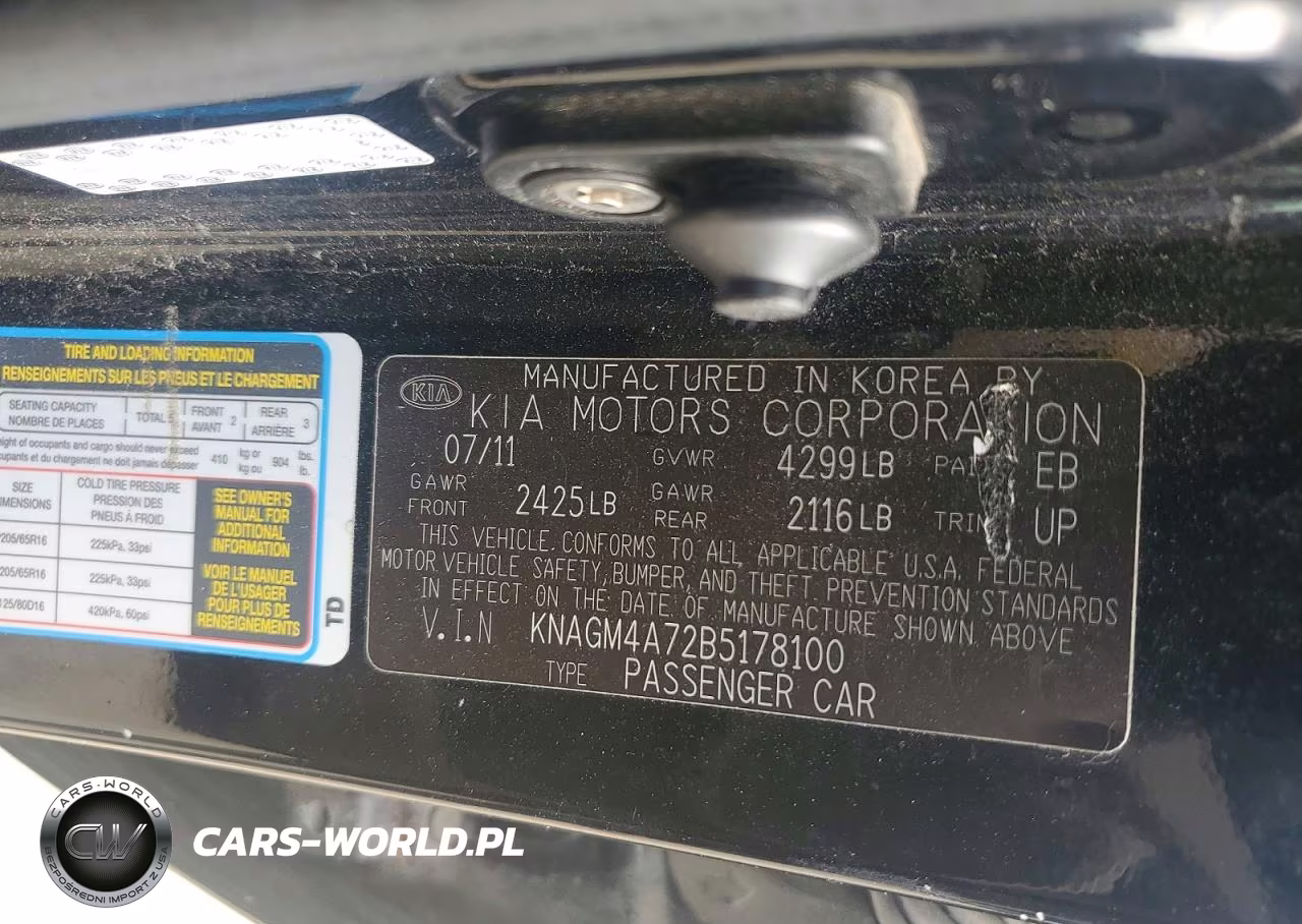 2011 Kia Optima Lx VIN:KNAGM4A72B5178100 - 12