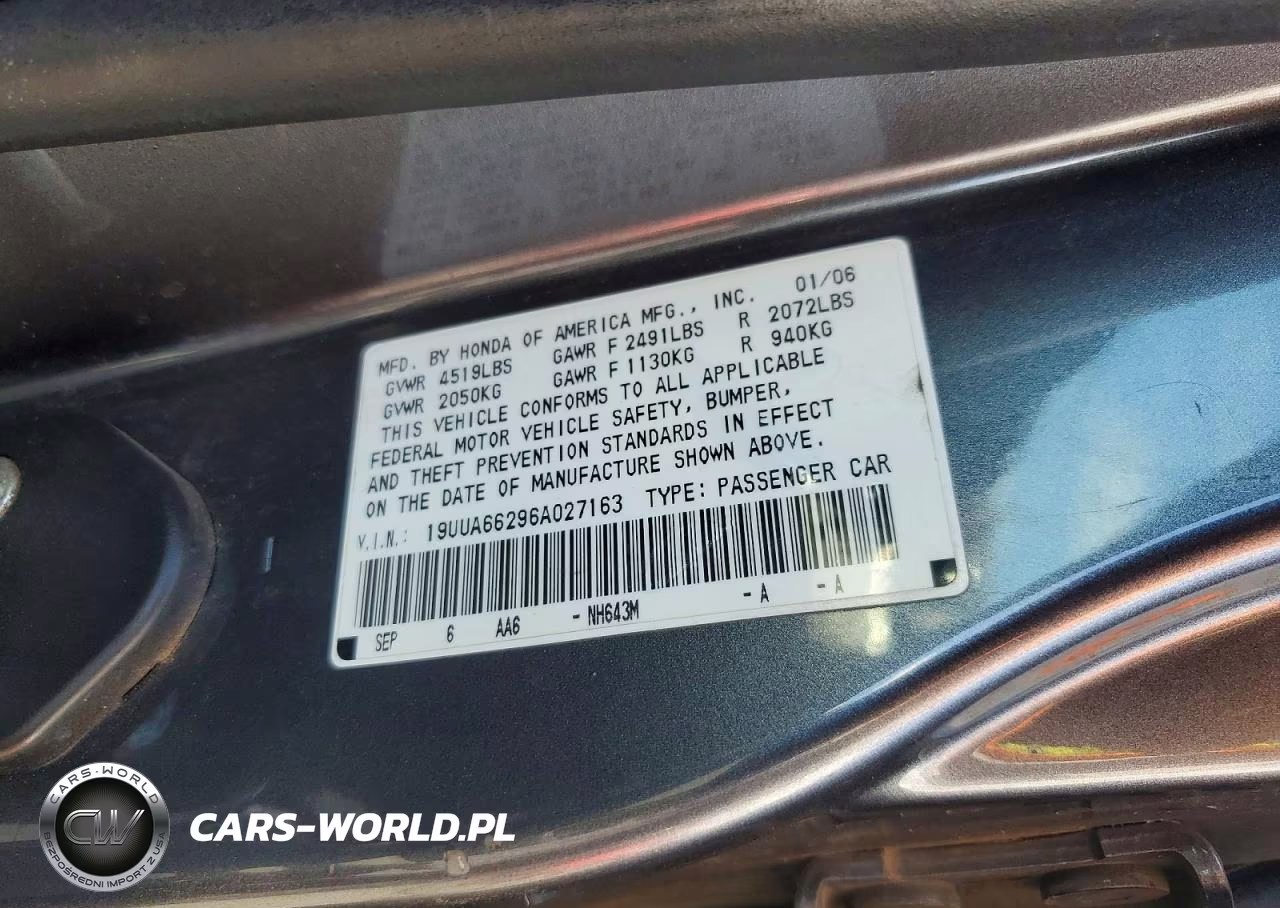 2006 Acura 3.2Tl VIN:19UUA66296A027163 - 13