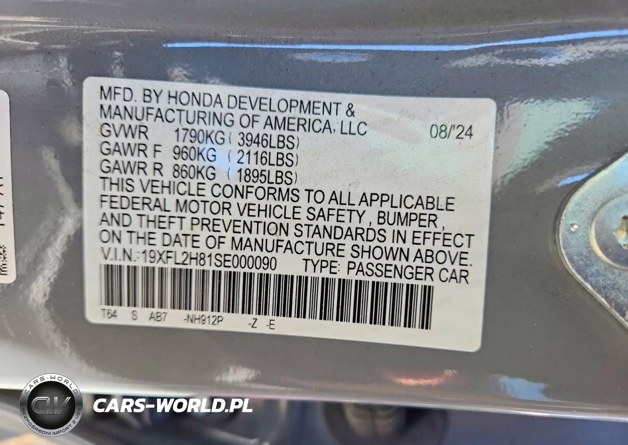 2025 Honda Civic Sport VIN:19XFL2H81SE000090 - 12