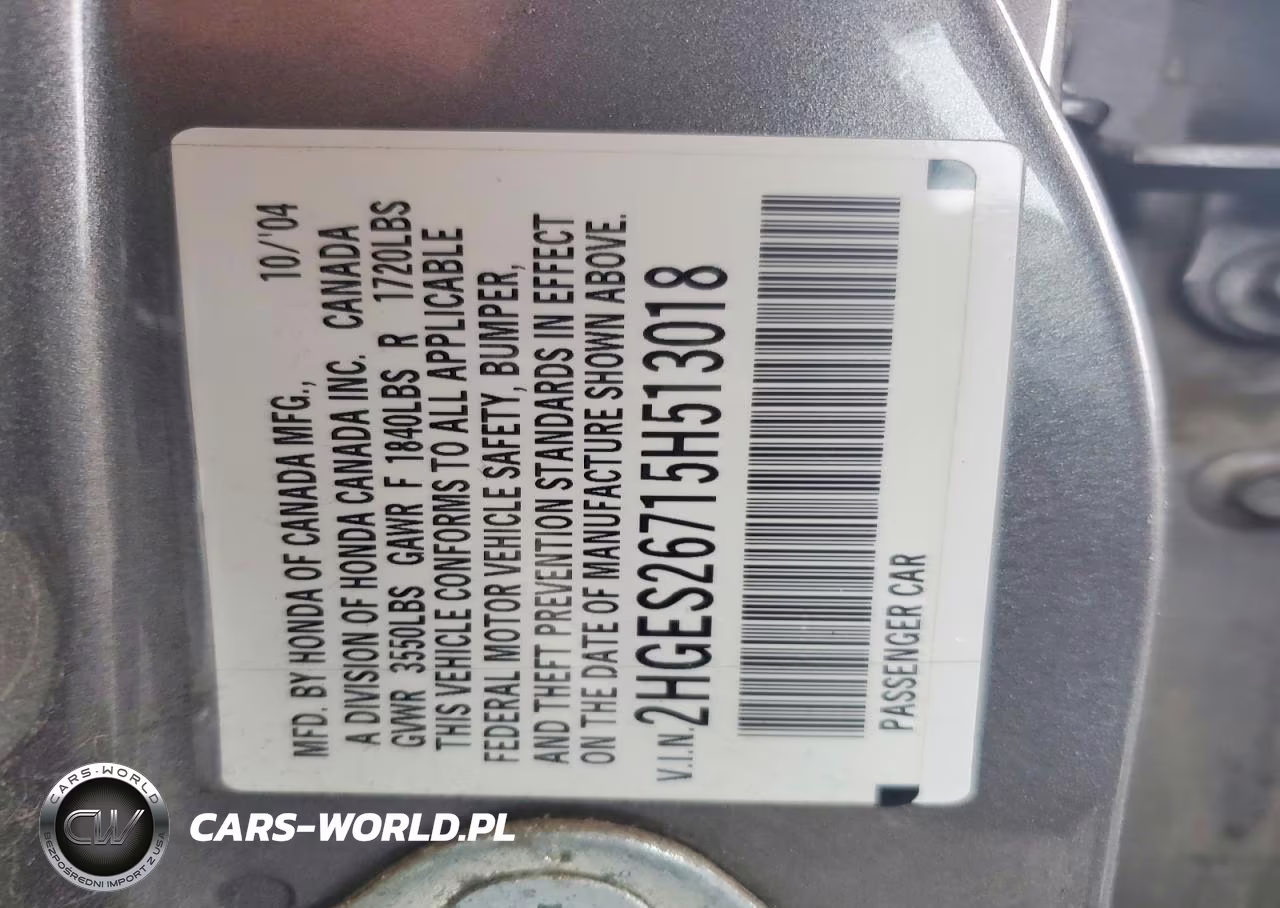 2005 Honda Civic Ex VIN:2HGES26715H513018 - 13