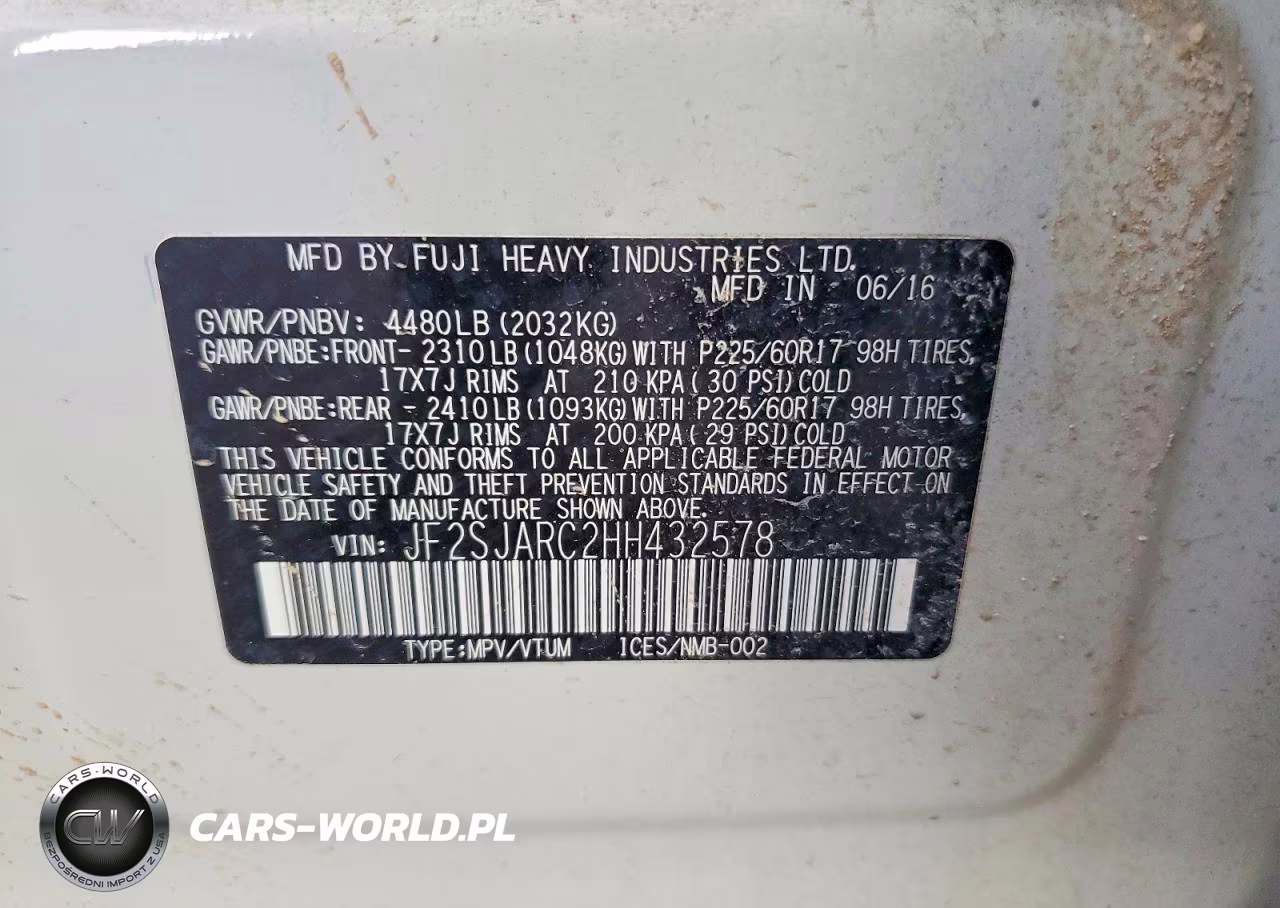 2017 Subaru Forester 2.5I Limited VIN:JF2SJARC2HH432578 - 13