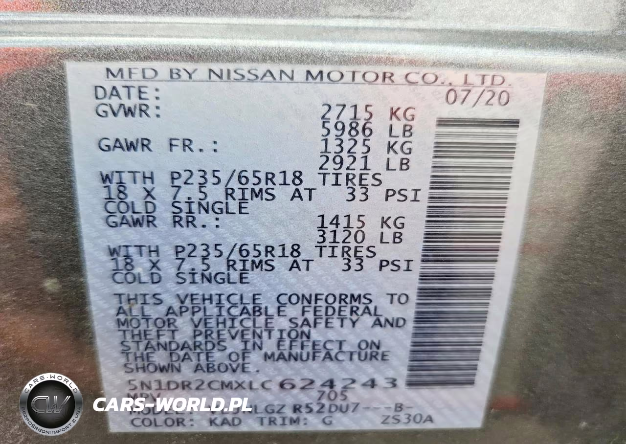 2020 Nissan Pathfinder Sl VIN:5N1DR2CMXLC624243 - 14