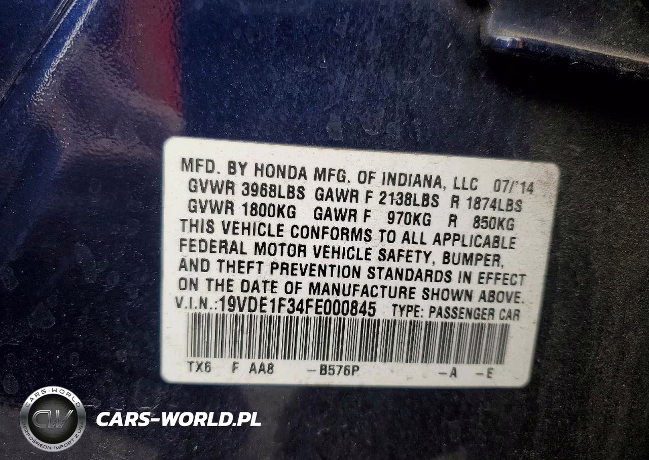 2015 Acura Ilx 20 VIN:19VDE1F34FE000845 - 12