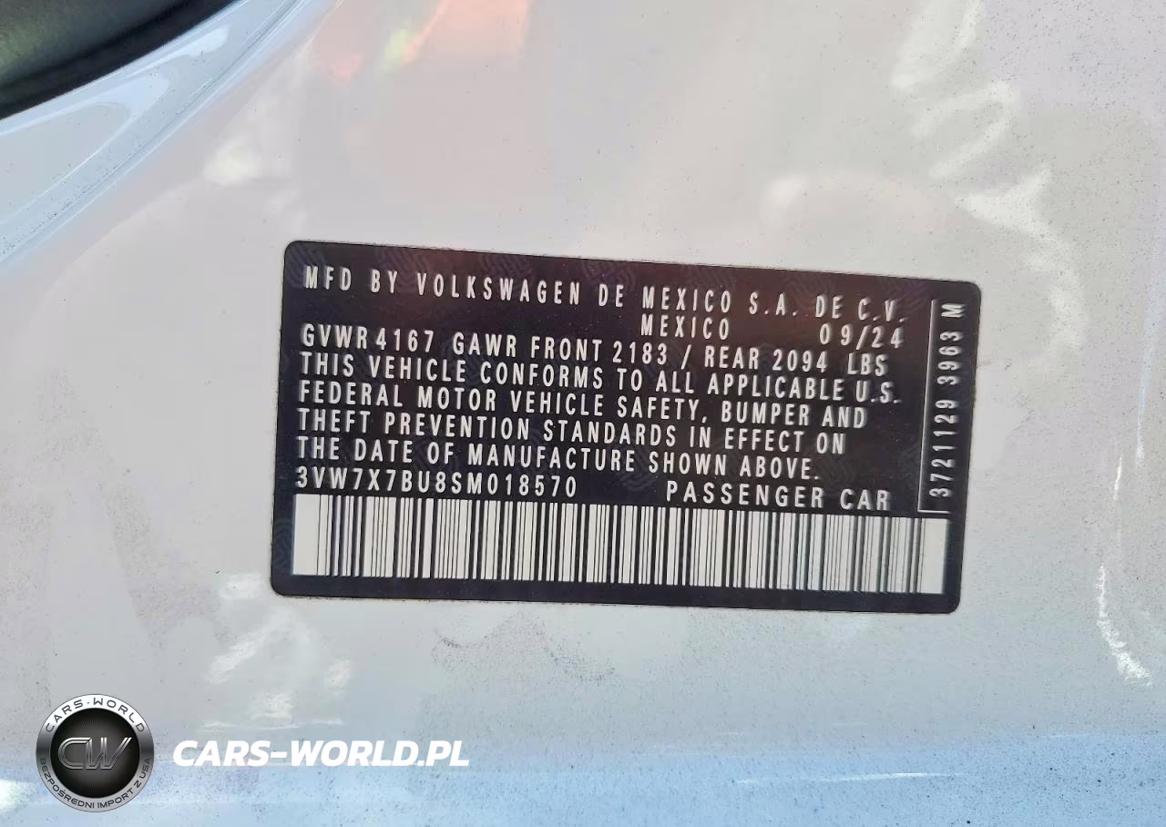 2025 Volkswagen Jetta Se VIN:3VW7X7BU8SM018570 - 12