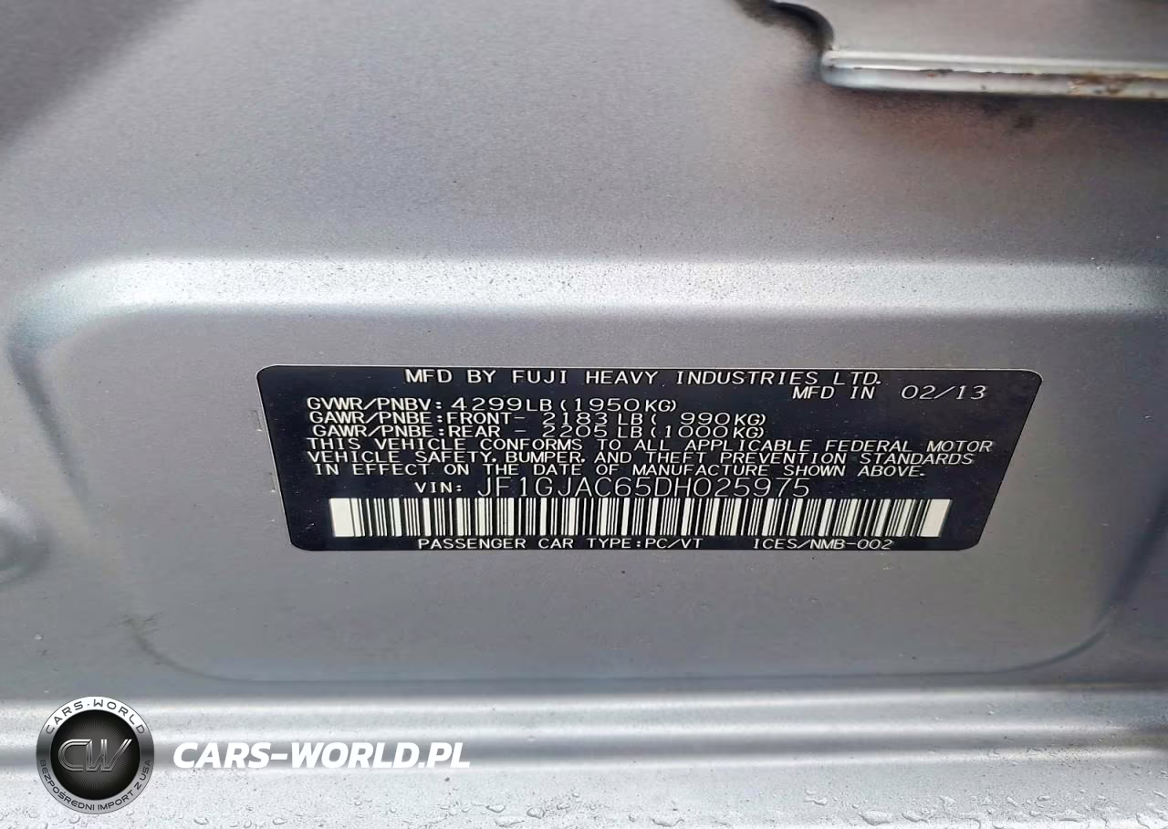 2013 Subaru Impreza Premium VIN:JF1GJAC65DH025975 - 12