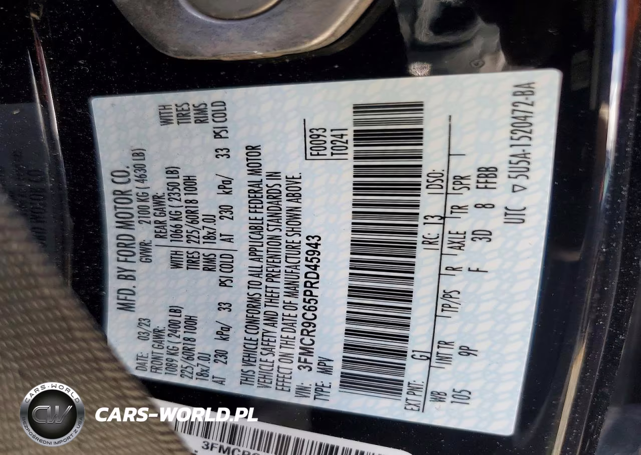 2023 Ford Bronco Sport Outer Banks VIN:3FMCR9C65PRD45943 - 13