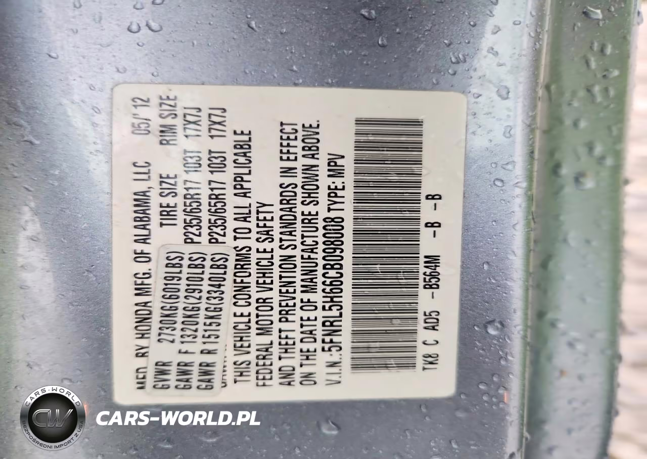 2012 Honda Odyssey Exl VIN:5FNRL5H66CB098008 - 13