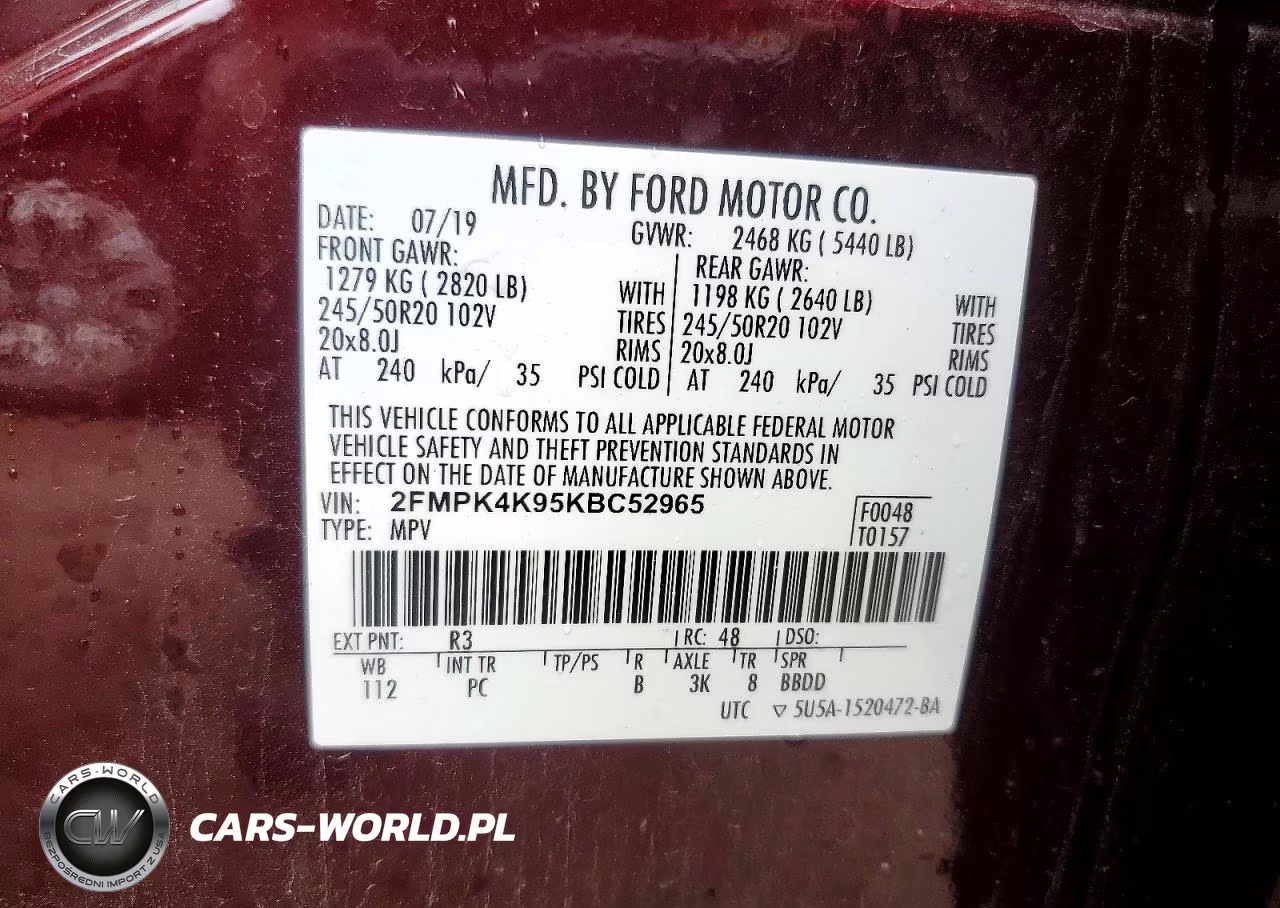 2019 Ford Edge Titanium VIN:2FMPK4K95KBC52965 - 13