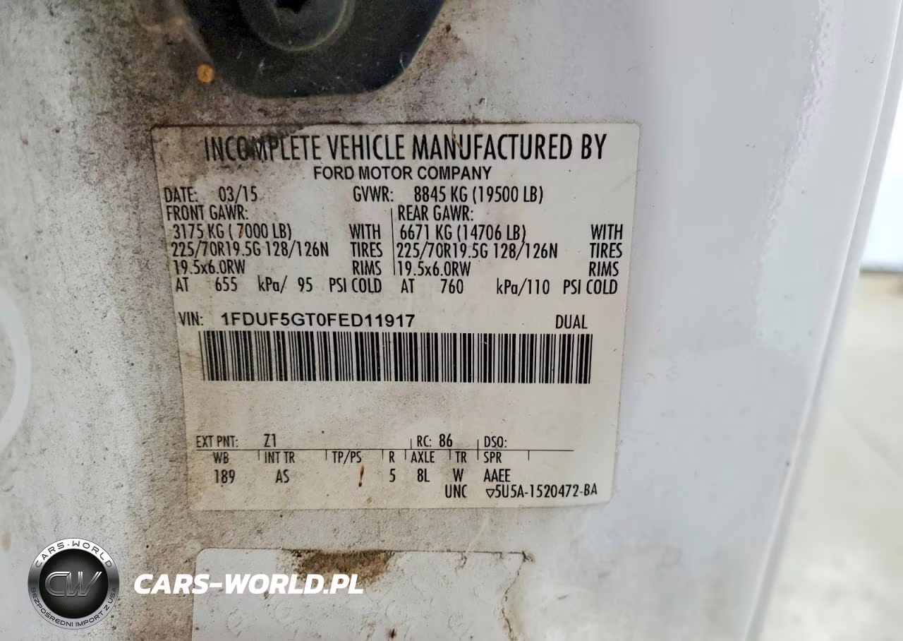 2015 Ford F550 Super Duty VIN:1FDUF5GT0FED11917 - 12