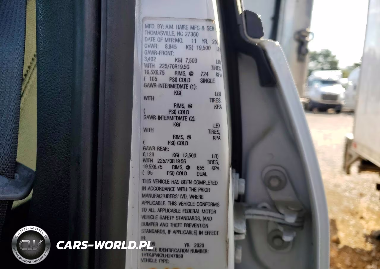 2020 Gm Gm515 Refrigerated Box Truck VIN:1HTKJPVK2LH247859 - 13