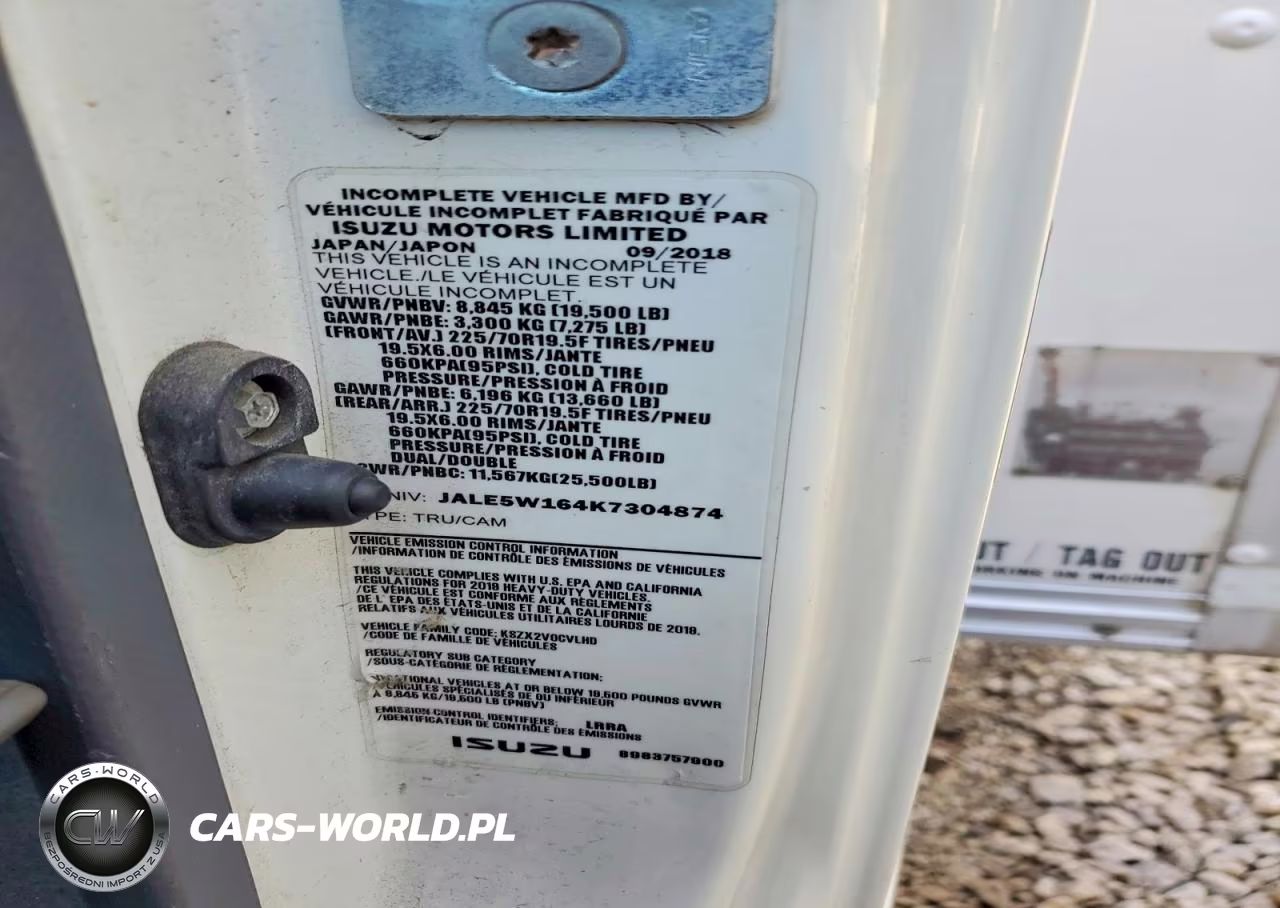 2019 Isuzu Nrr Box Truck VIN:JALE5W164K7304874 - 13