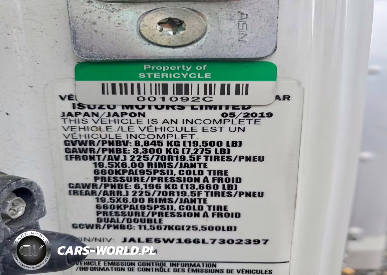 2020 Isuzu Nrr Box Truck VIN:JALE5W166L7302397 - 12