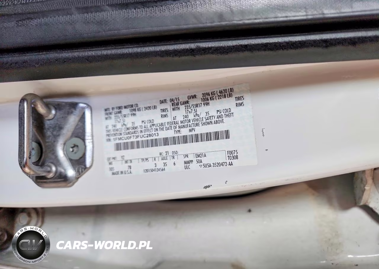 2015 Ford Escape S VIN:1FMCU0F73FUC28013 - 13
