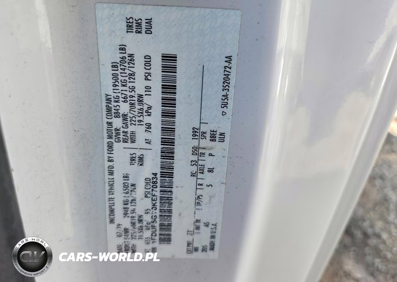2019 Ford F550 Super Duty Box Truck VIN:1FDUF5GY0KEF70834 - 12