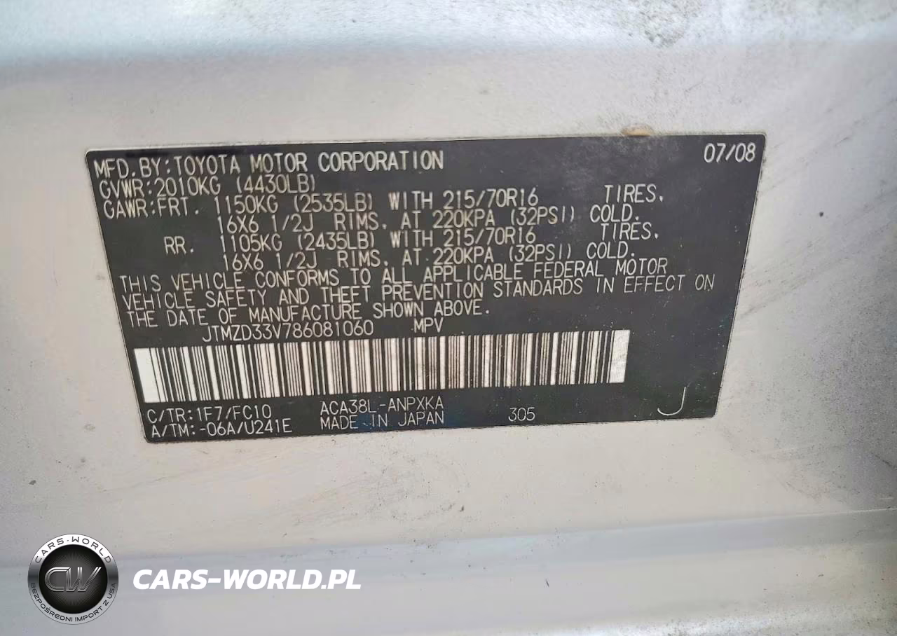 2008 Toyota Rav4 Base VIN:JTMZD33V786081060 - 13