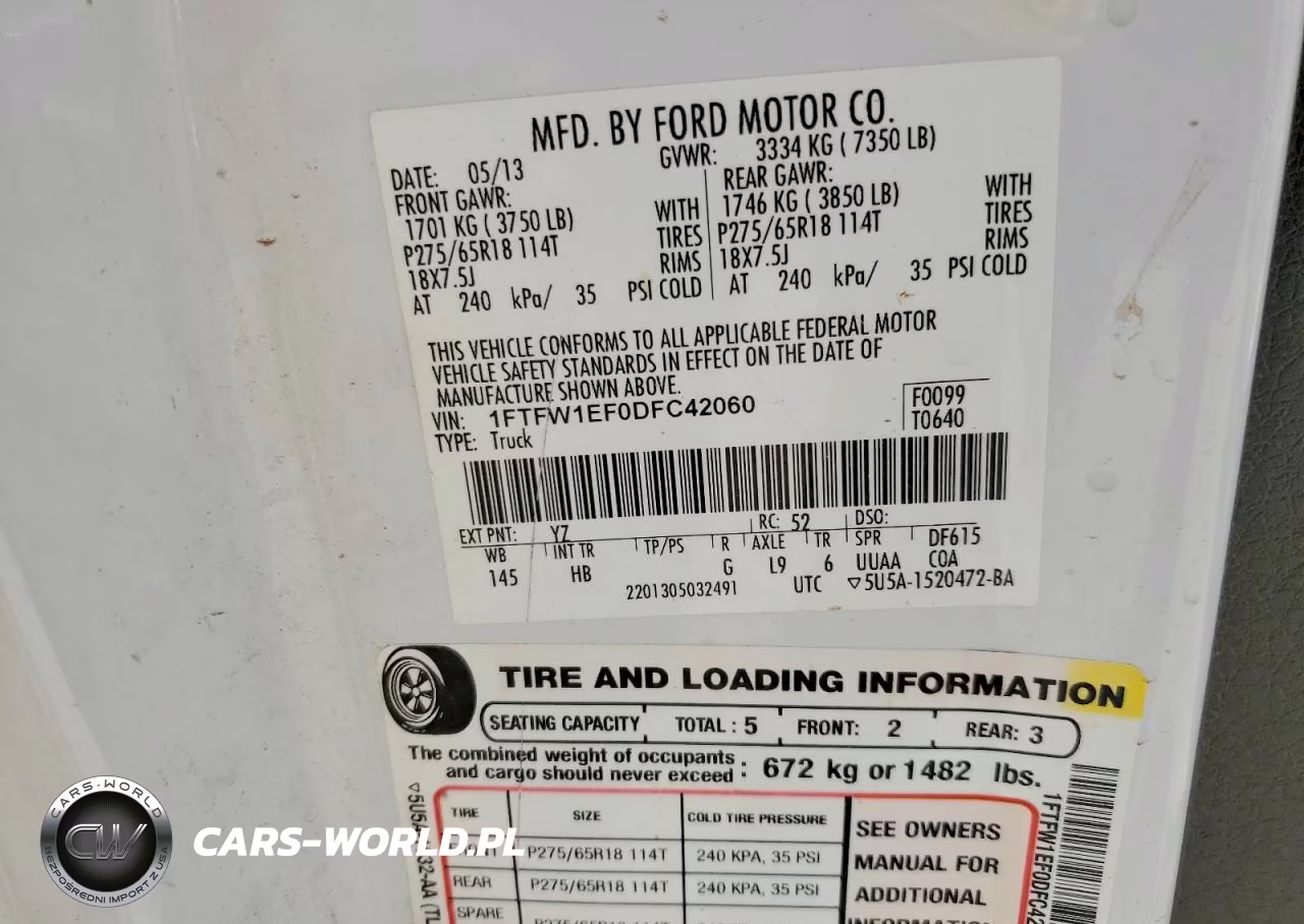 2013 Ford F150 Supercrew VIN:1FTFW1EF0DFC42060 - 12