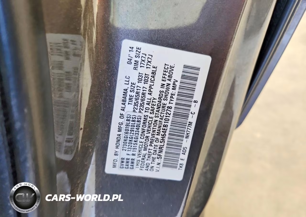 2014 Honda Odyssey Exl VIN:5FNRL5H64EB101278 - 13