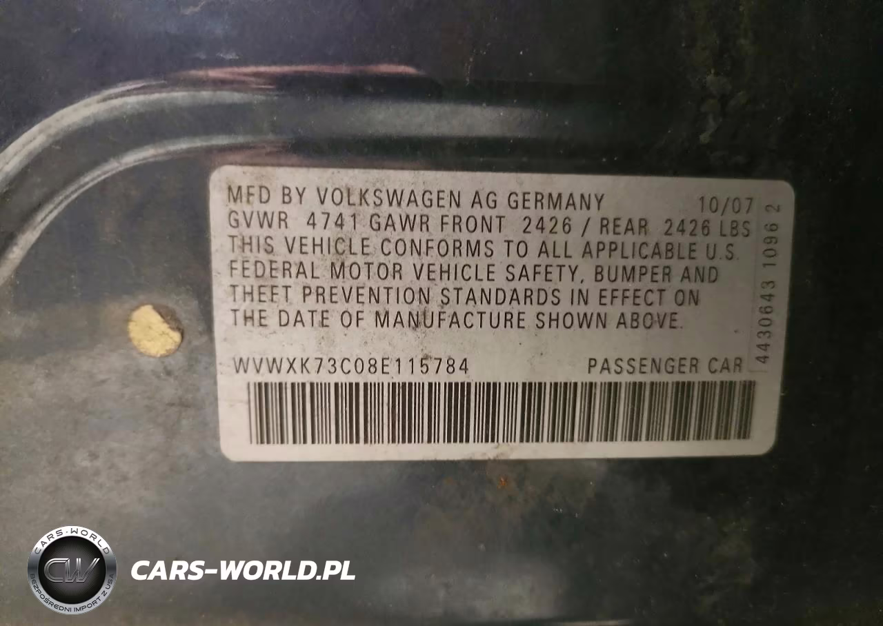 2008 Volkswagen Passat Wagon Turbo VIN:WVWXK73C08E115784 - 12
