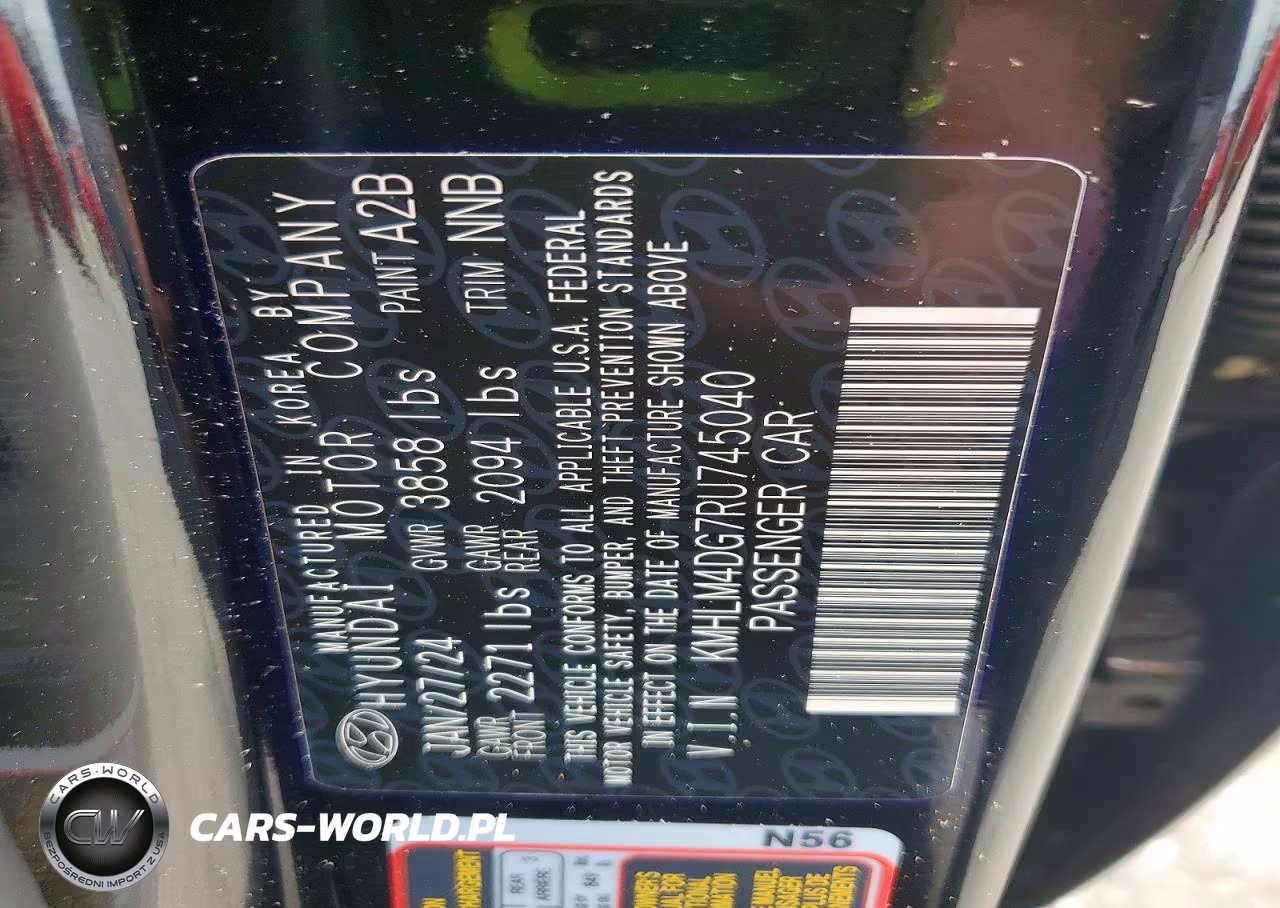 2024 Hyundai Elantra Sel VIN:KMHLM4DG7RU745040 - 12