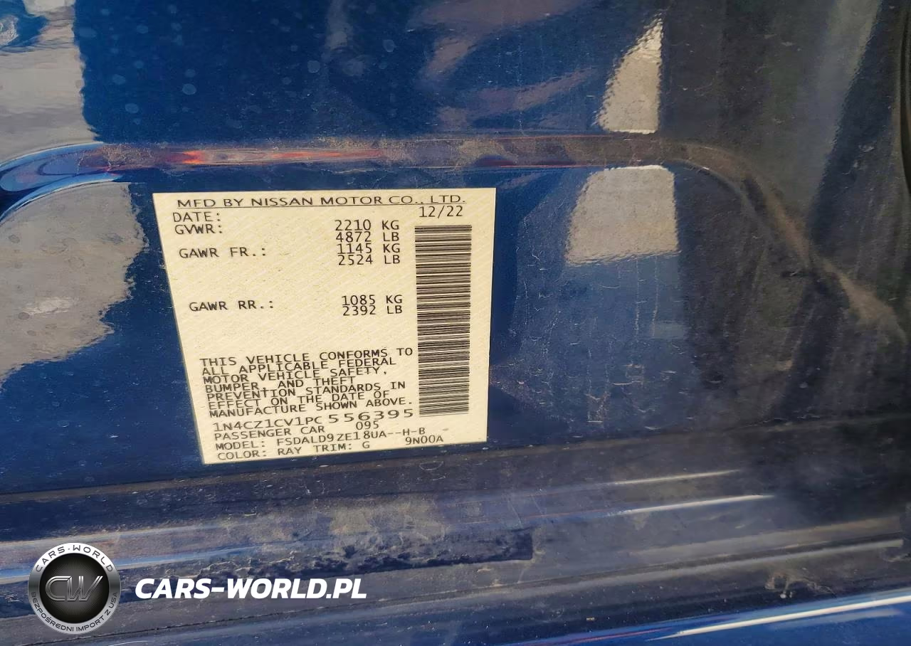 2023 Nissan Leaf Sv Plus VIN:1N4CZ1CV1PC556395 - 12