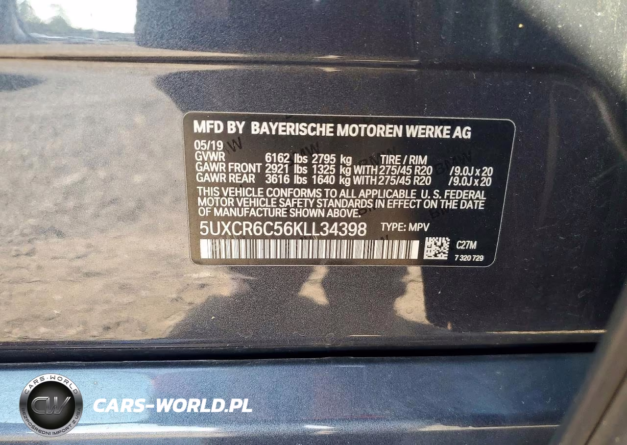2019 BMW X5 xDrive40I VIN:5UXCR6C56KLL34398 - 13