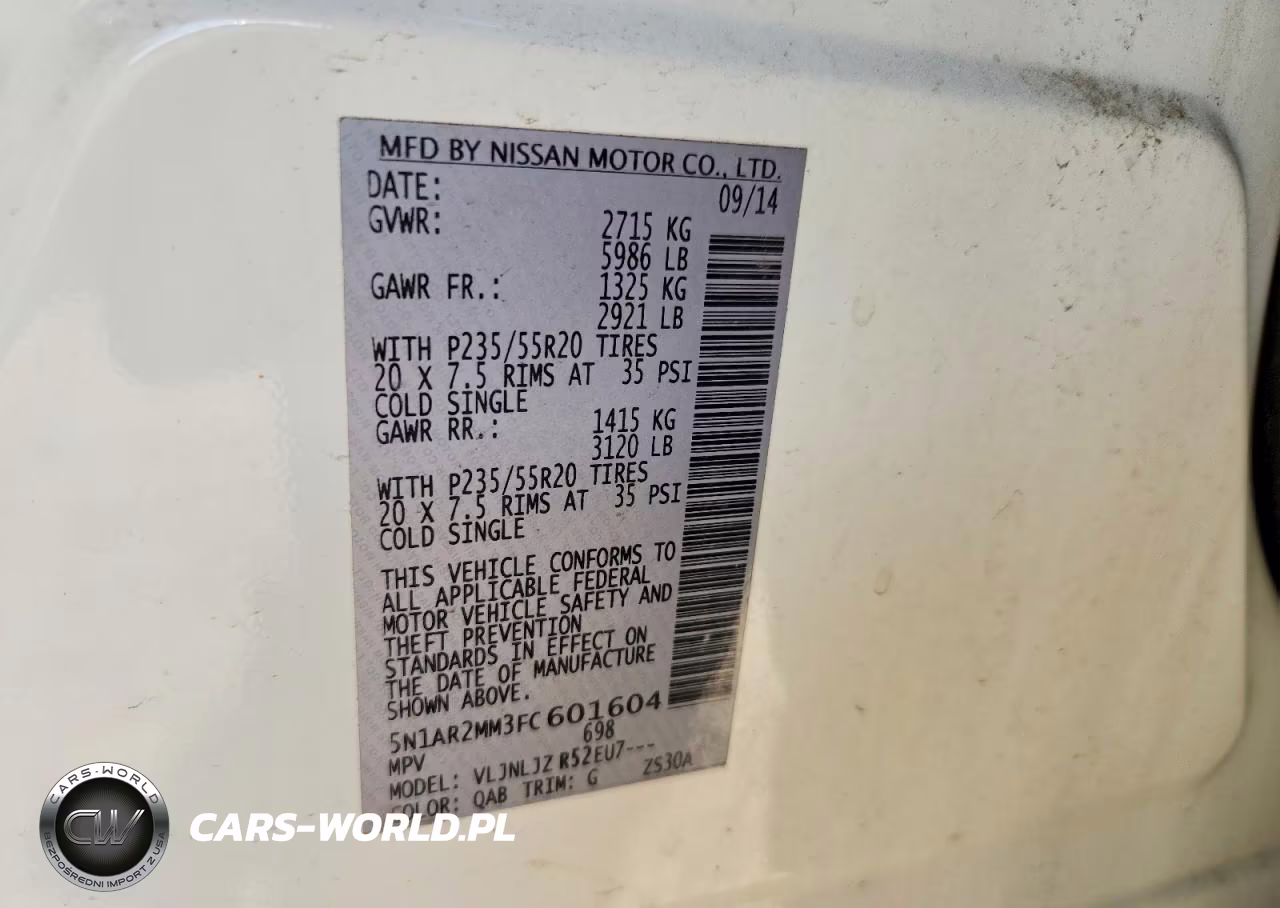 2015 Nissan Pathfinder Platinum VIN:5N1AR2MM3FC601604 - 13