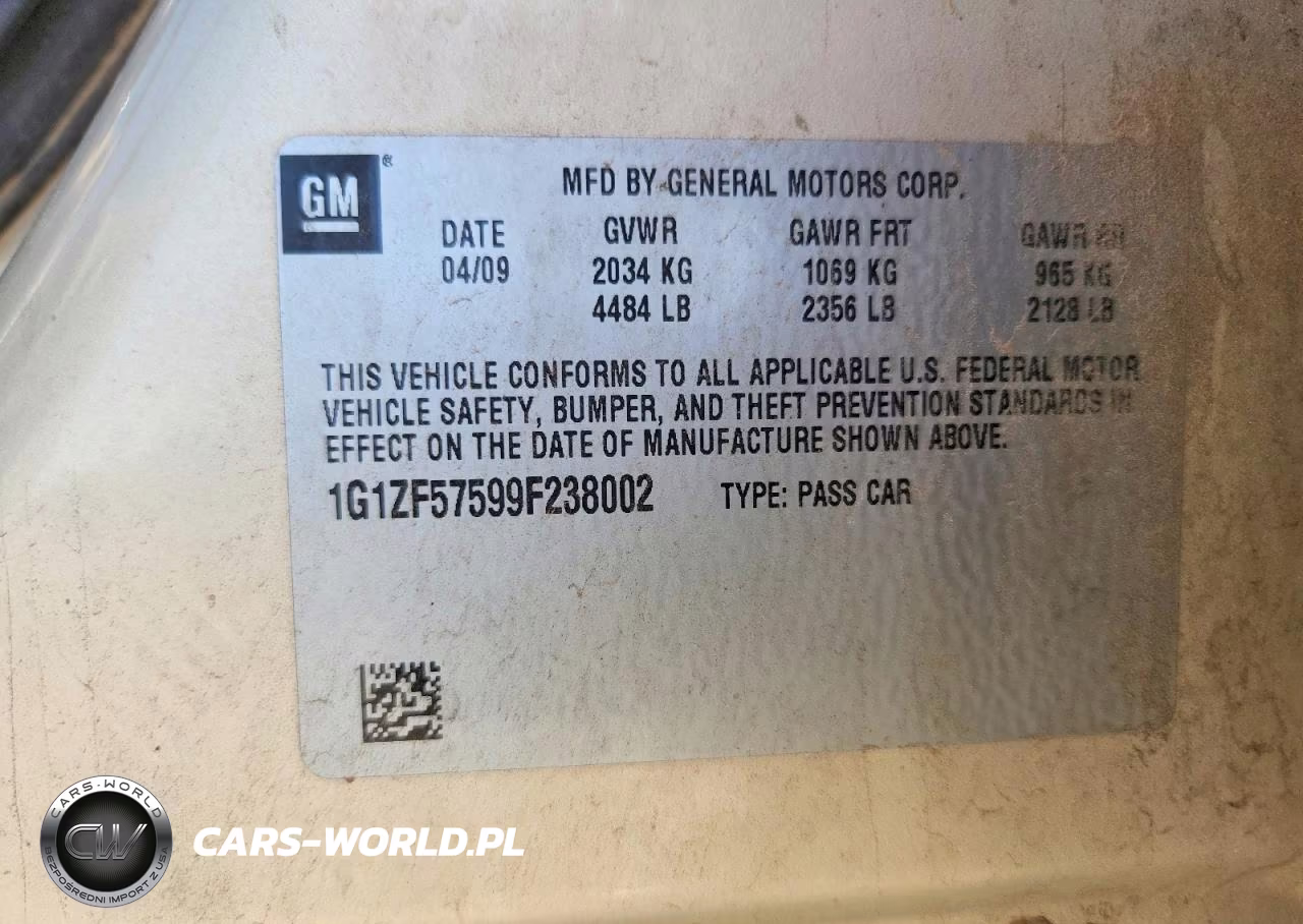 2009 Chevrolet Malibu Hybrid VIN:1G1ZF57599F238002 - 12