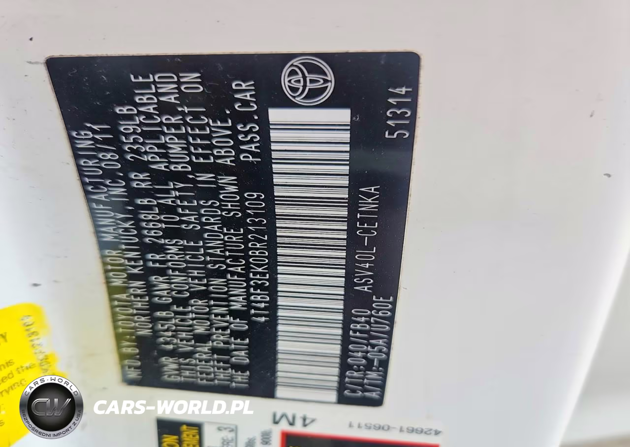 2011 Toyota Camry Le VIN:4T4BF3EK0BR213109 - 13