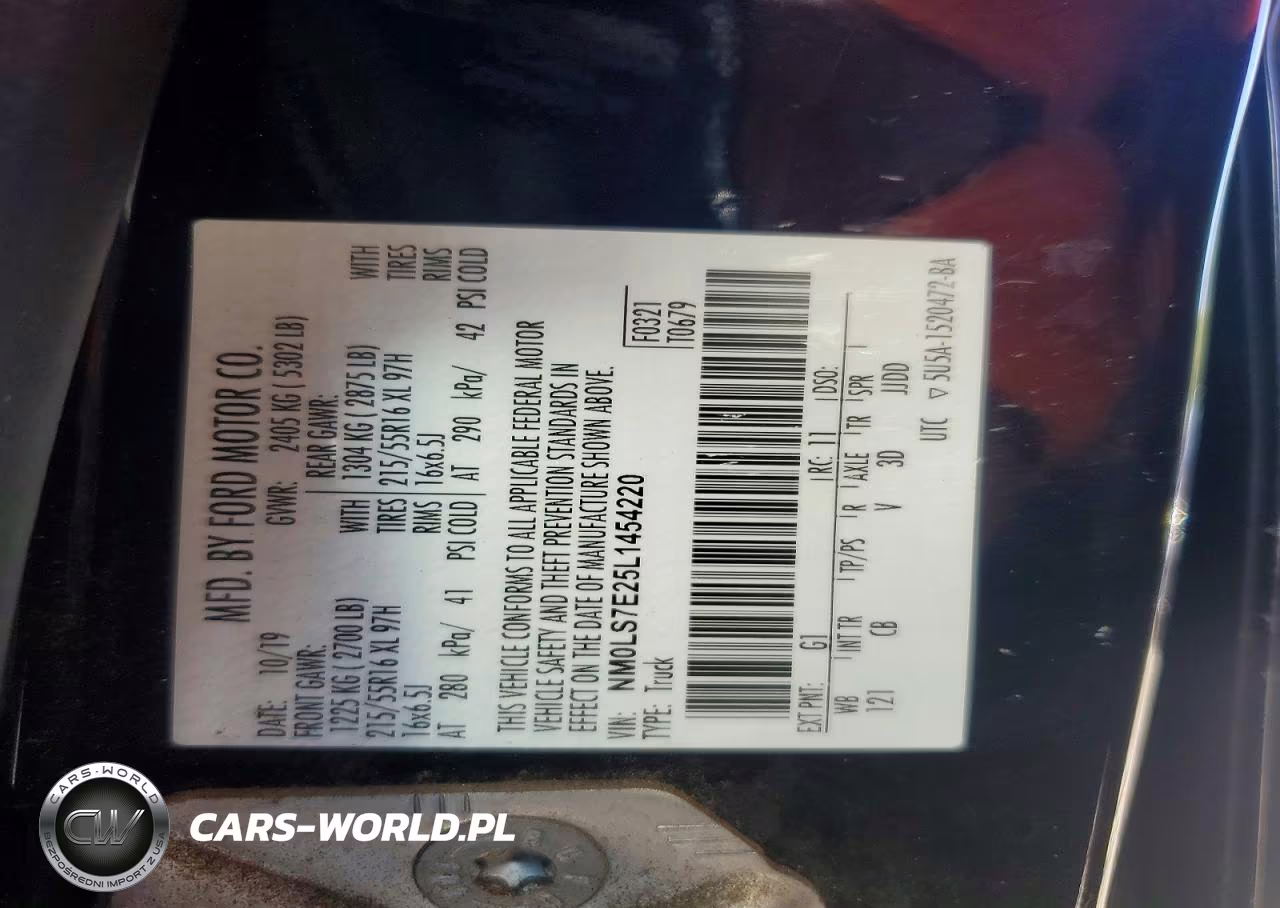 2020 Ford Transit Connect Xl VIN:NM0LS7E25L1454220 - 12