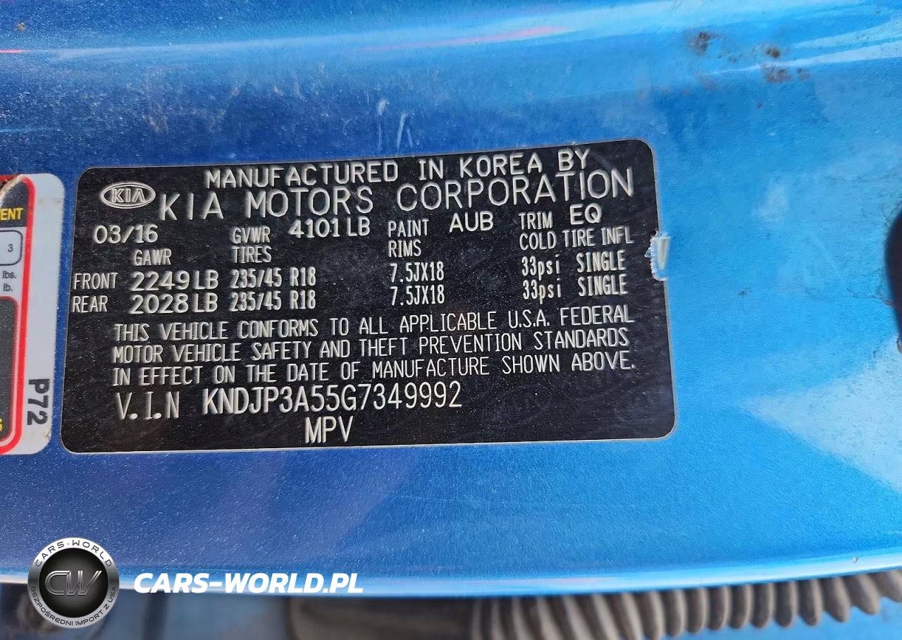 2016 Kia Soul + VIN:KNDJP3A55G7349992 - 12