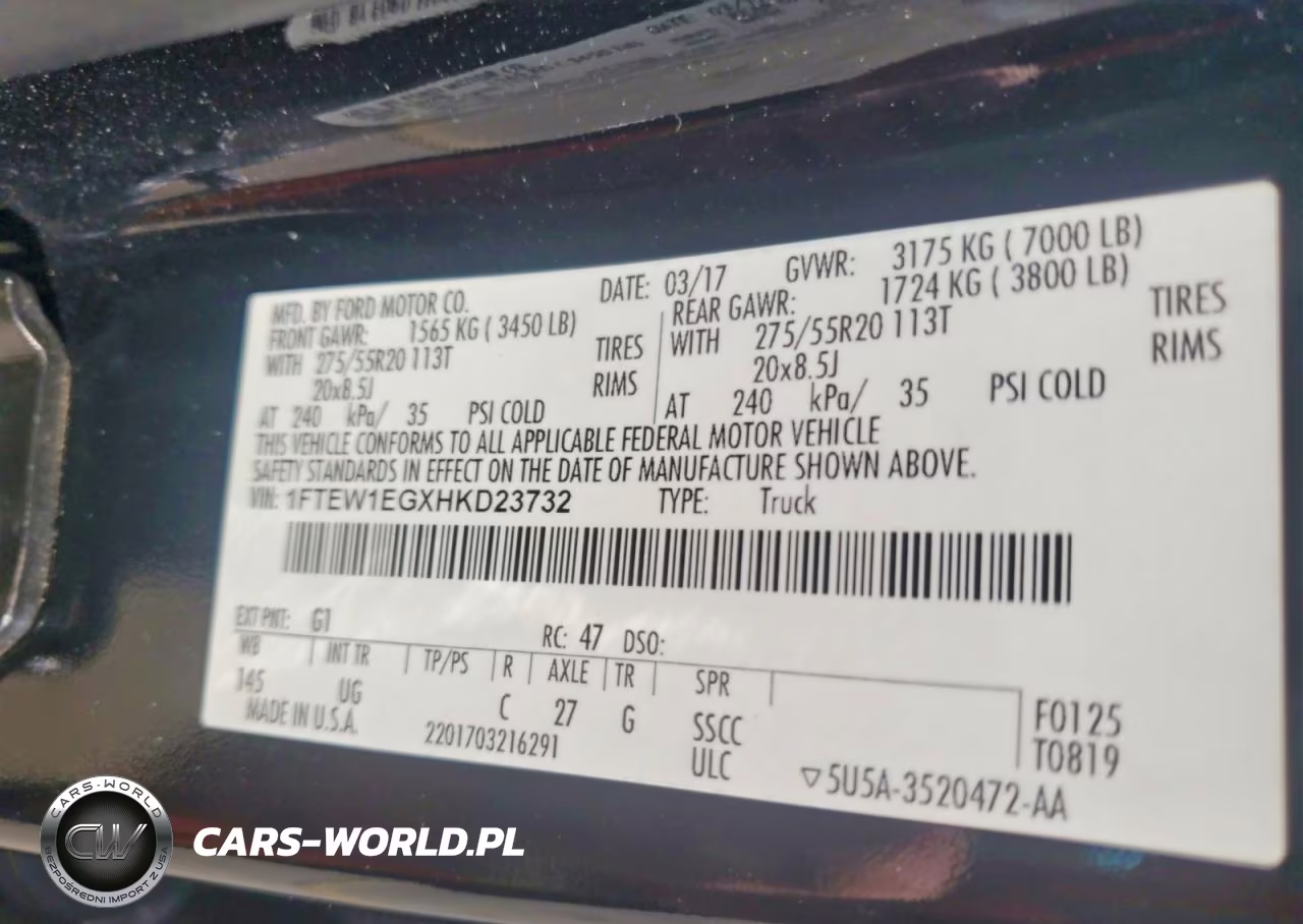 2017 Ford F150 Supercrew VIN:1FTEW1EGXHKD23732 - 12