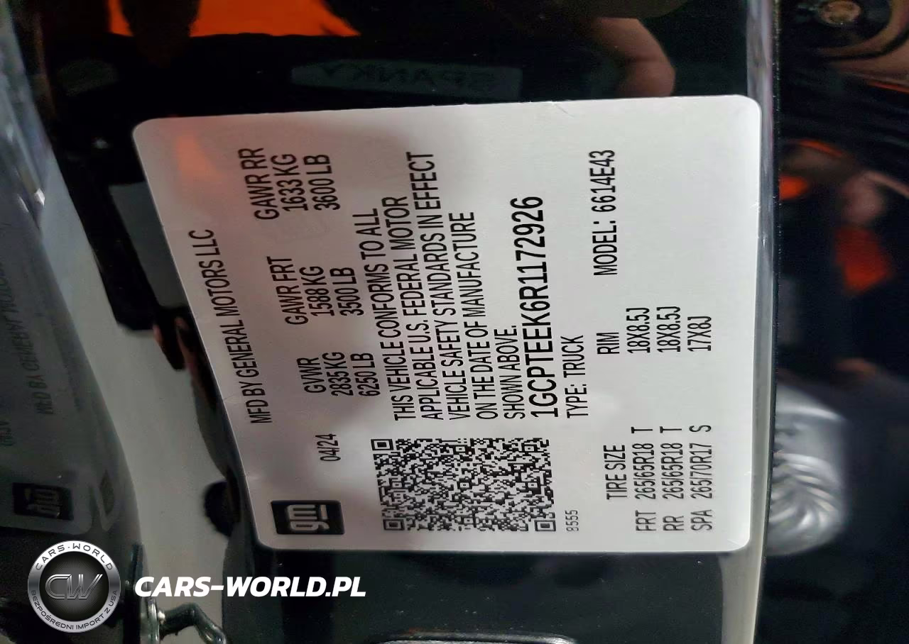 2024 Chevrolet Colorado Trail Boss VIN:1GCPTEEK6R1172926 - 12