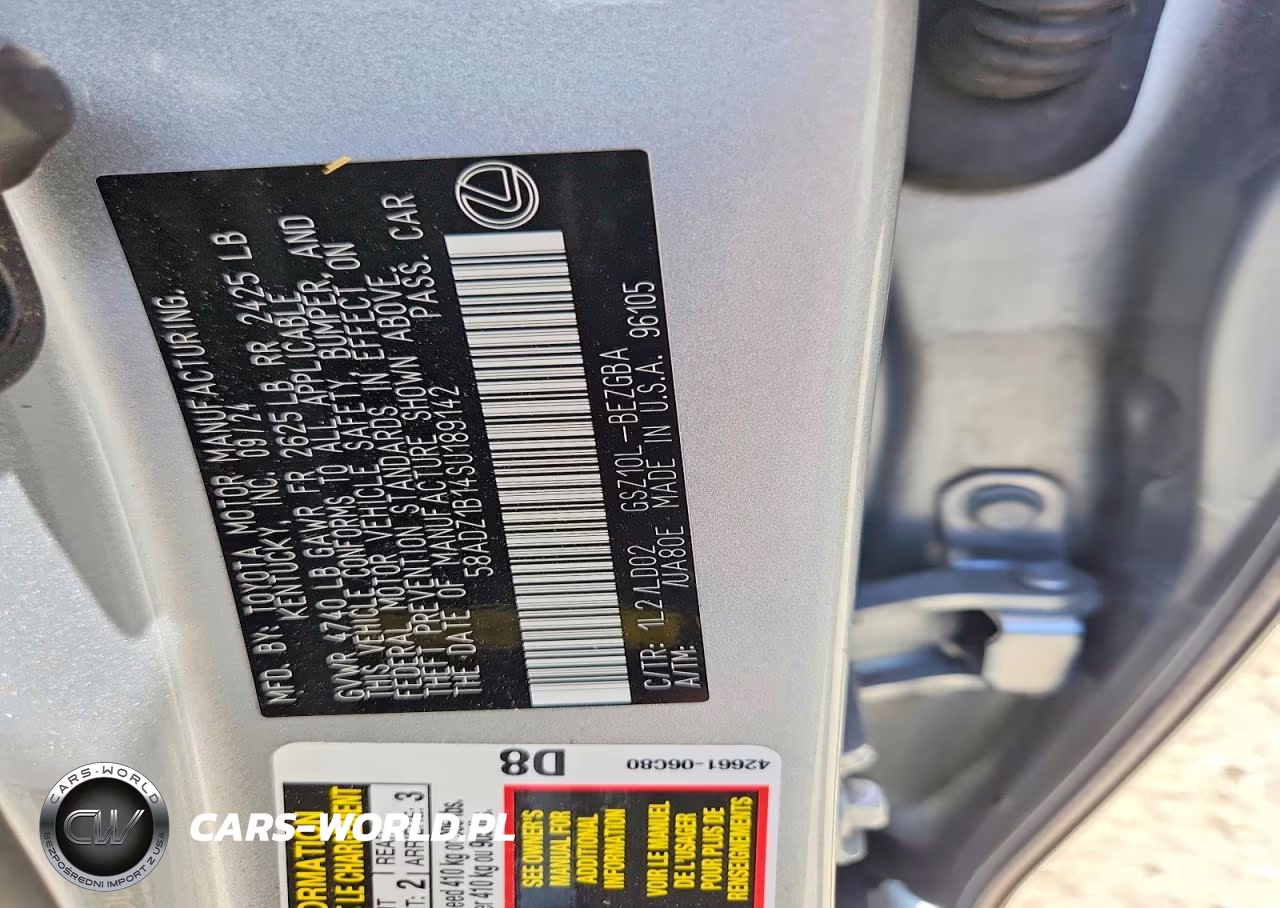 2025 Lexus Es 350 Base VIN:58ADZ1B14SU189142 - 12
