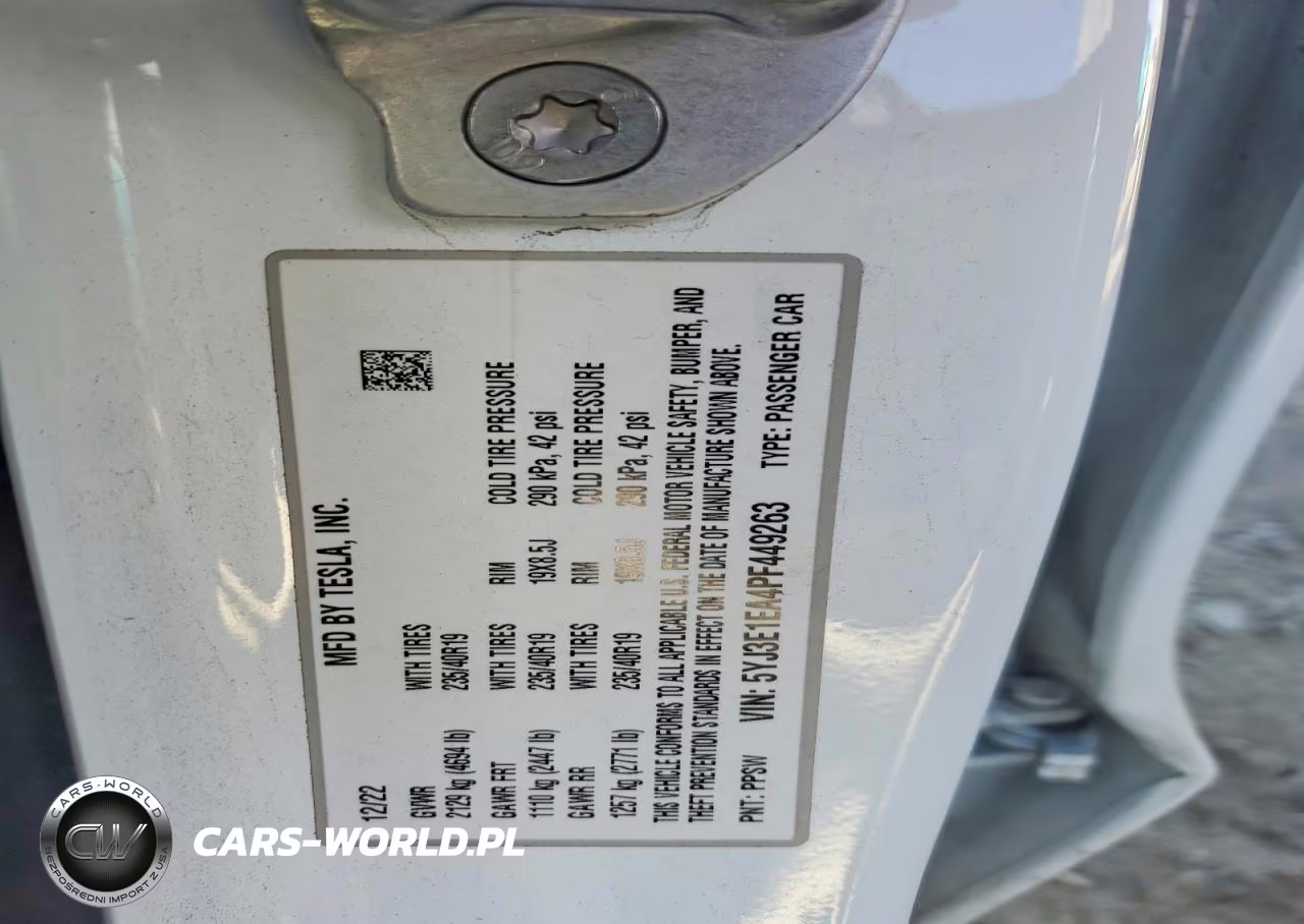 2023 Tesla Model 3 VIN:5YJ3E1EA4PF449263 - 12