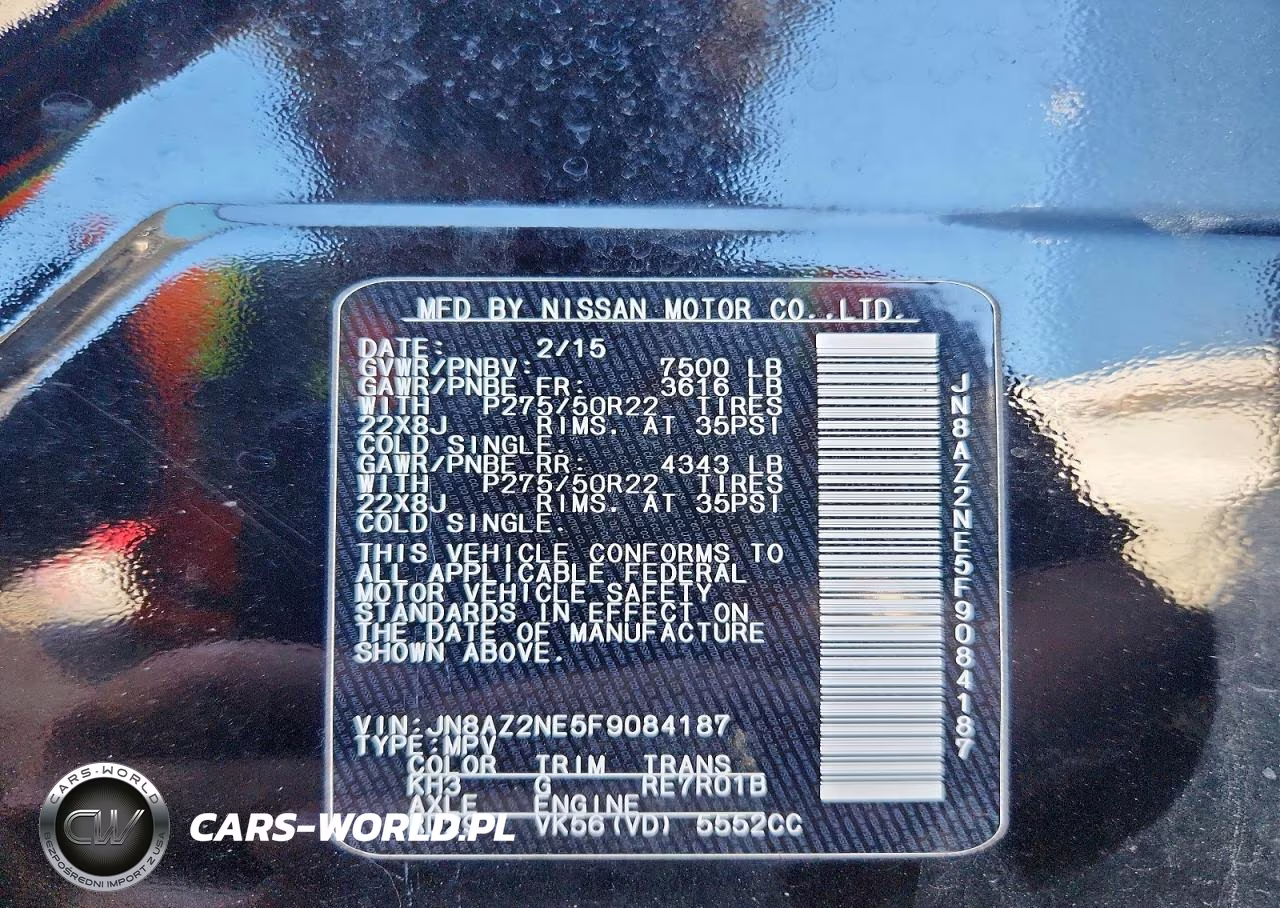 2015 Infiniti Qx80 Base VIN:JN8AZ2NE5F9084187 - 13