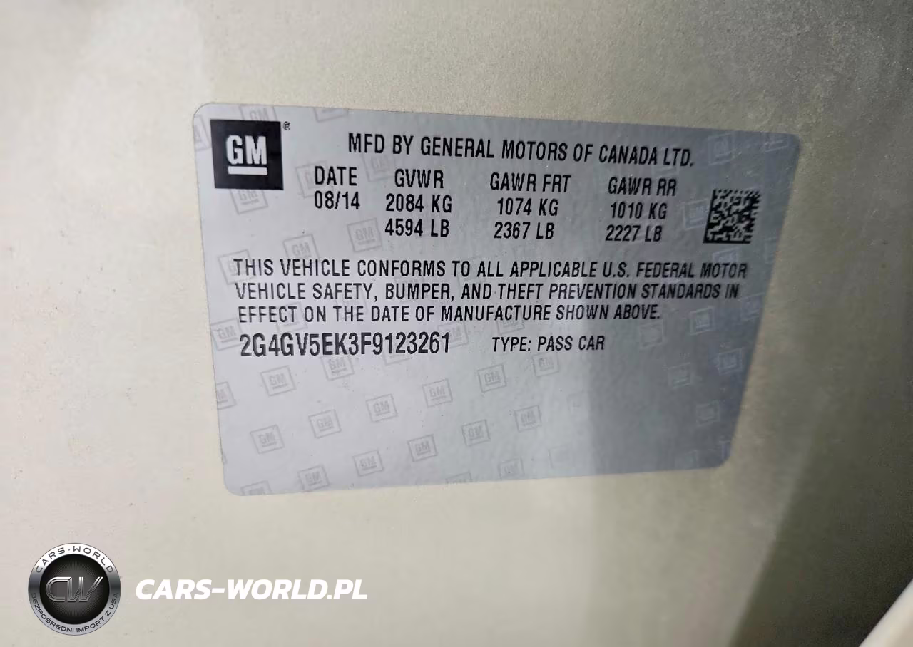 2015 Buick Regal VIN:2G4GV5EK3F9123261 - 12