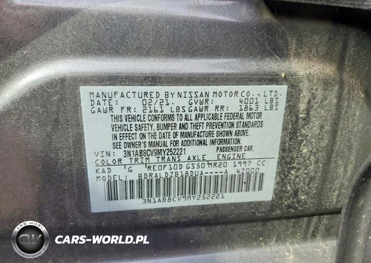 2021 Nissan Sentra Sv VIN:3N1AB8CV9MY252221 - 12