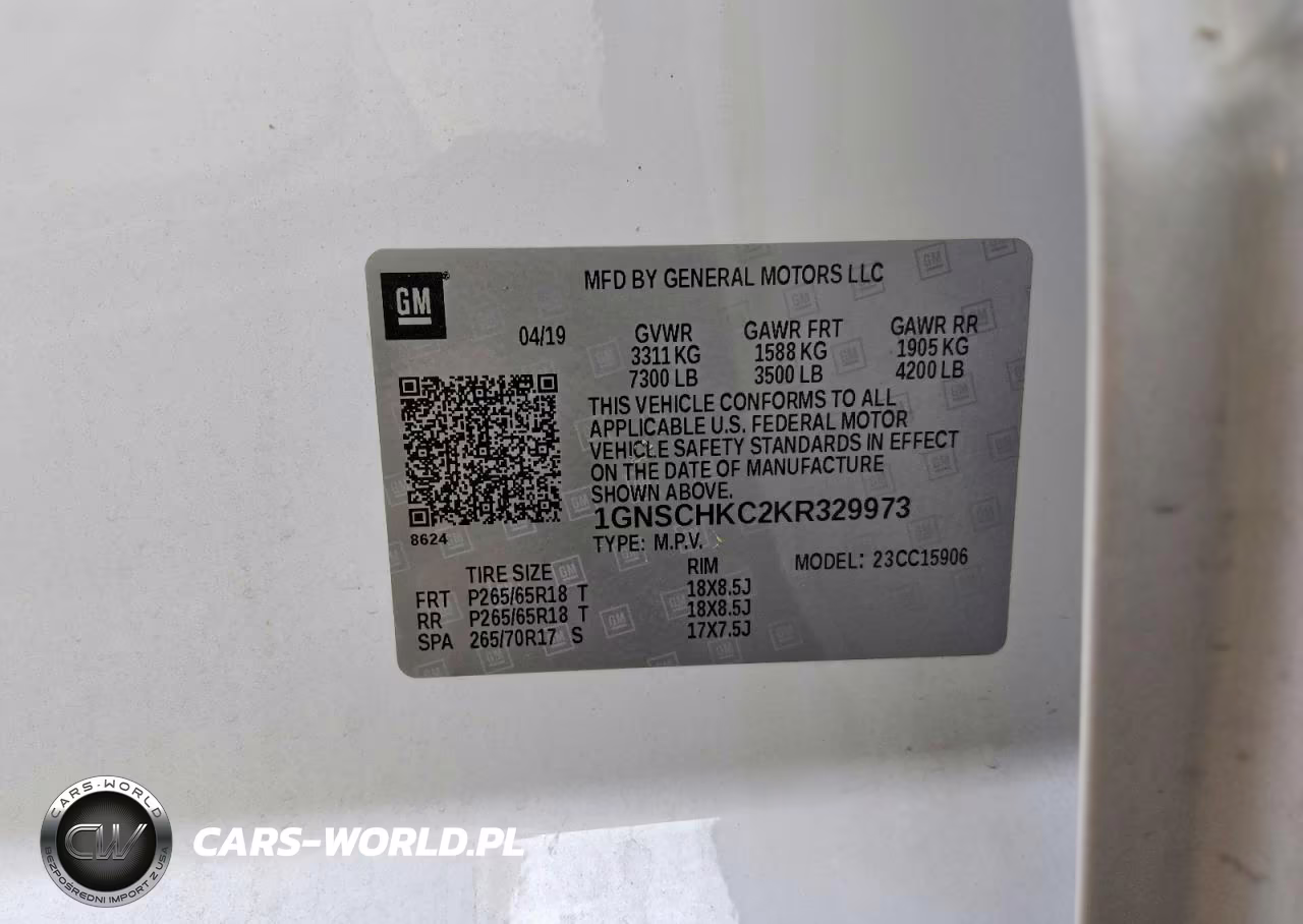2019 Chevrolet Suburban C1500 Lt VIN:1GNSCHKC2KR329973 - 13