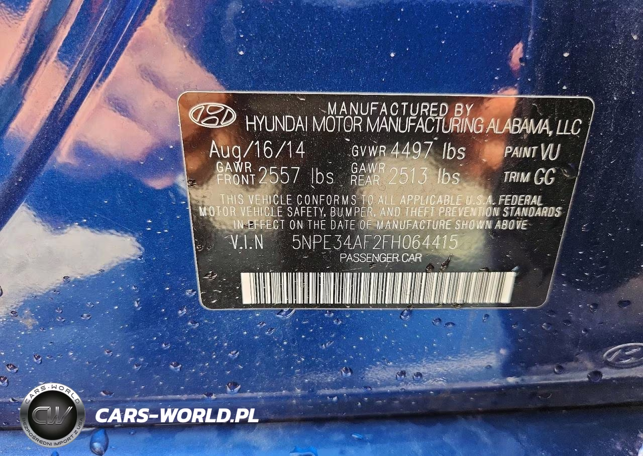 2015 Hyundai Sonata Limited VIN:5NPE34AF2FH064415 - 12