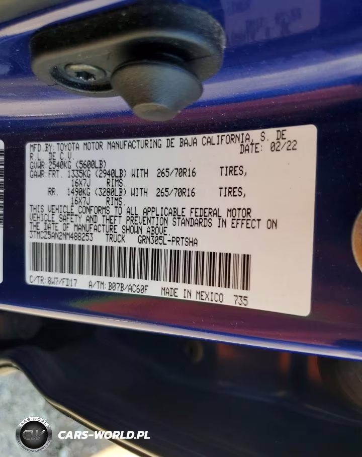 2022 Toyota Tacoma Trd Off-Road VIN:3TMCZ5AN2NM488253 - 12