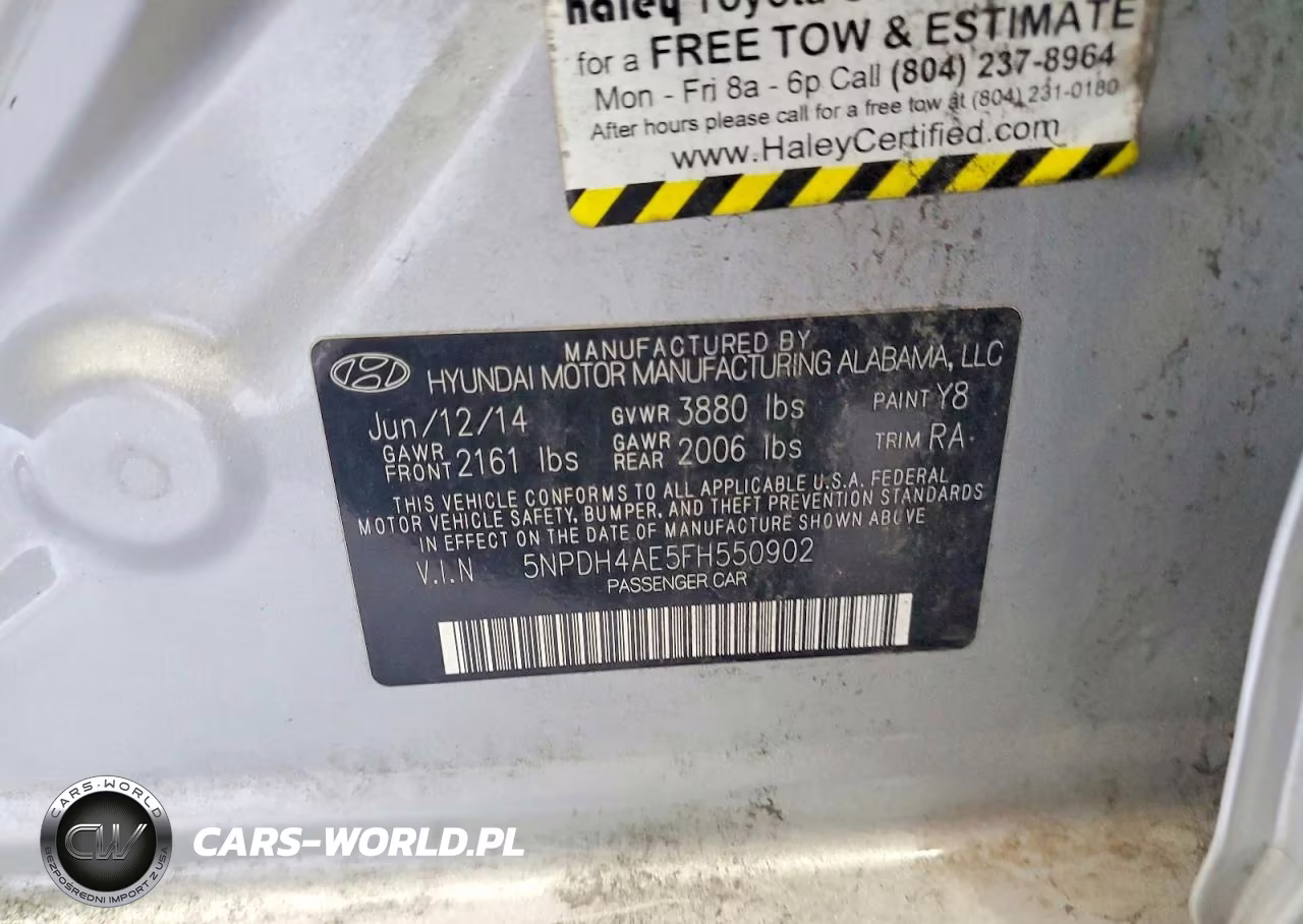 2015 Hyundai Elantra Se VIN:5NPDH4AE5FH550902 - 13