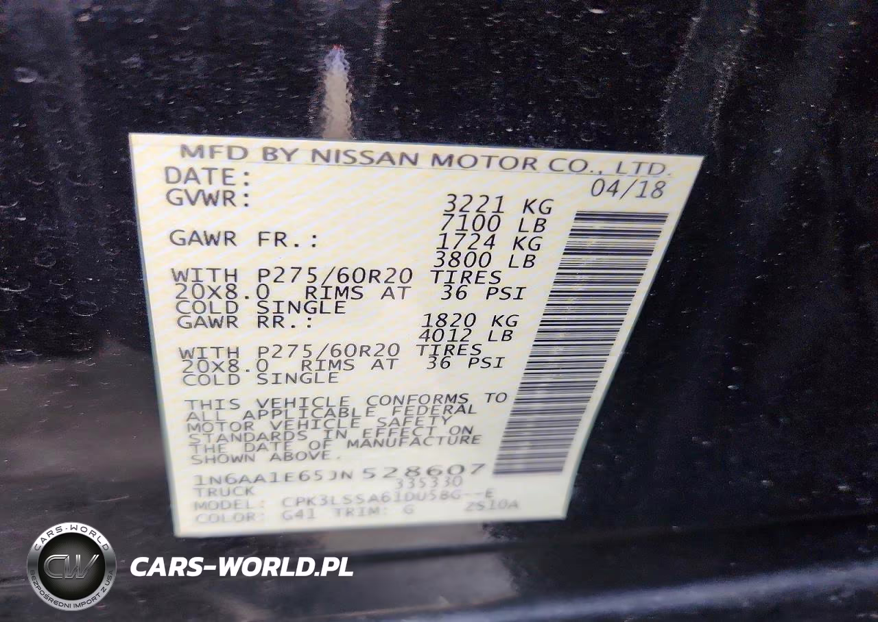 2018 Nissan Titan Sv VIN:1N6AA1E65JN528607 - 12