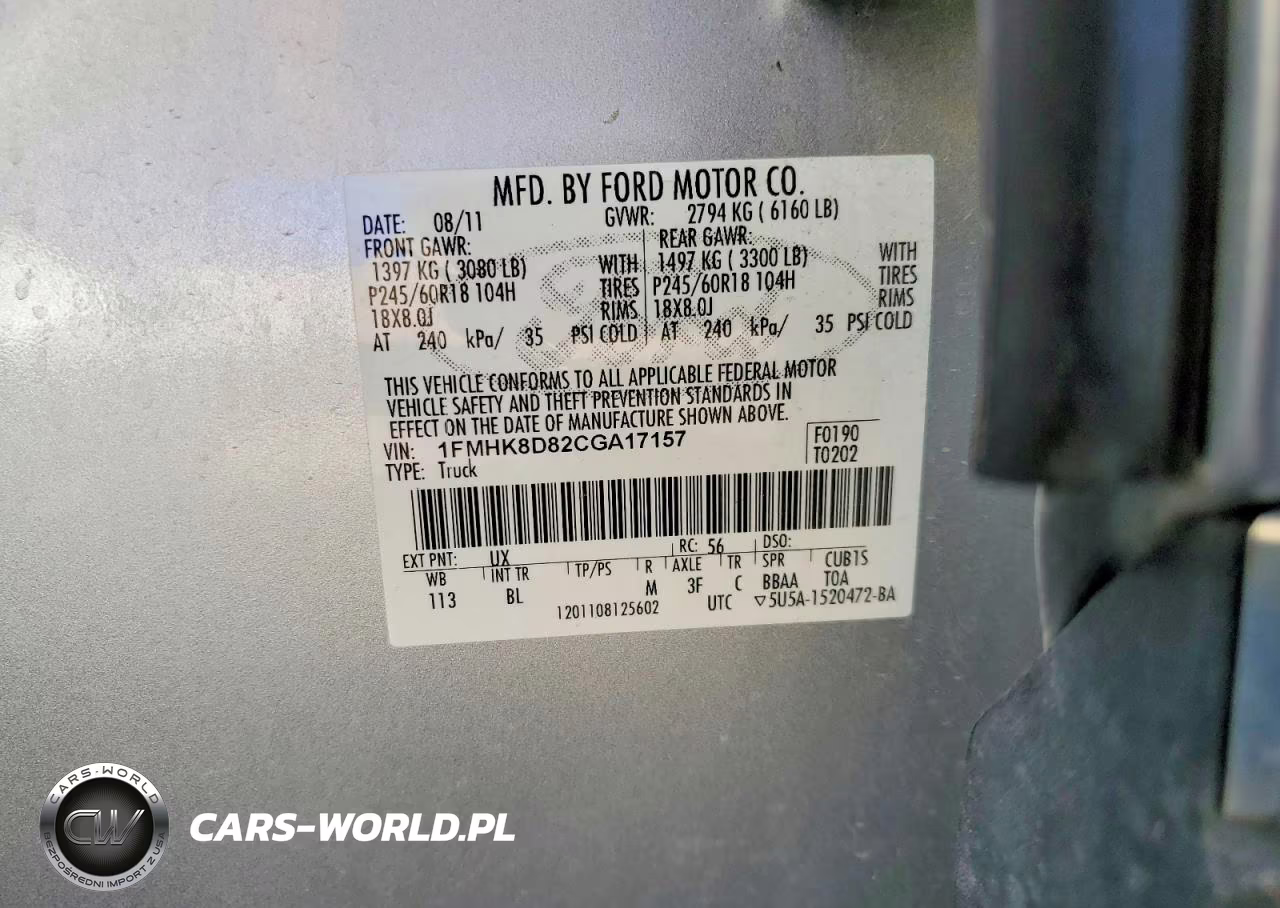 2012 Ford Explorer Xlt VIN:1FMHK8D82CGA17157 - 12