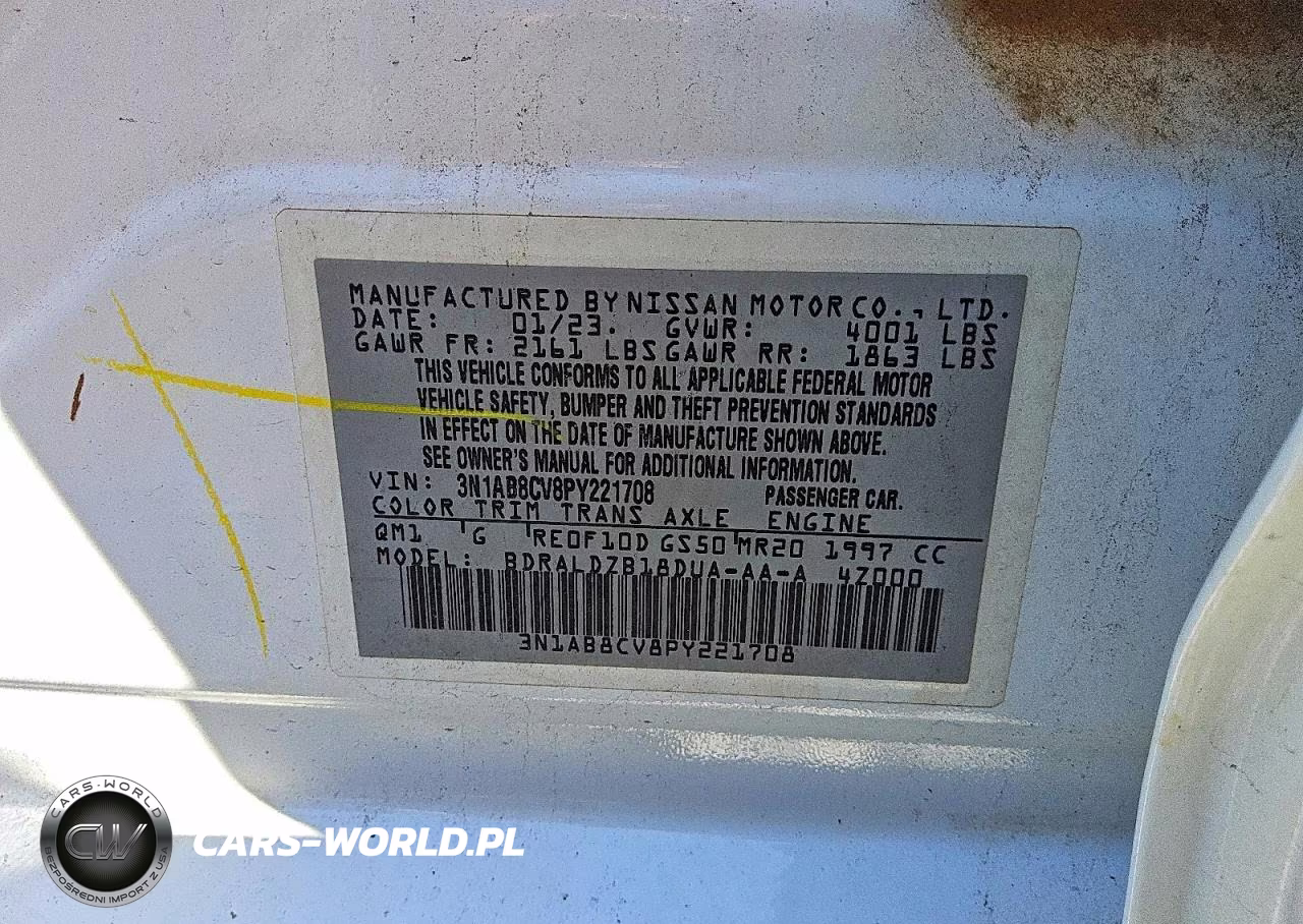 2023 Nissan Sentra Sv VIN:3N1AB8CV8PY221708 - 12