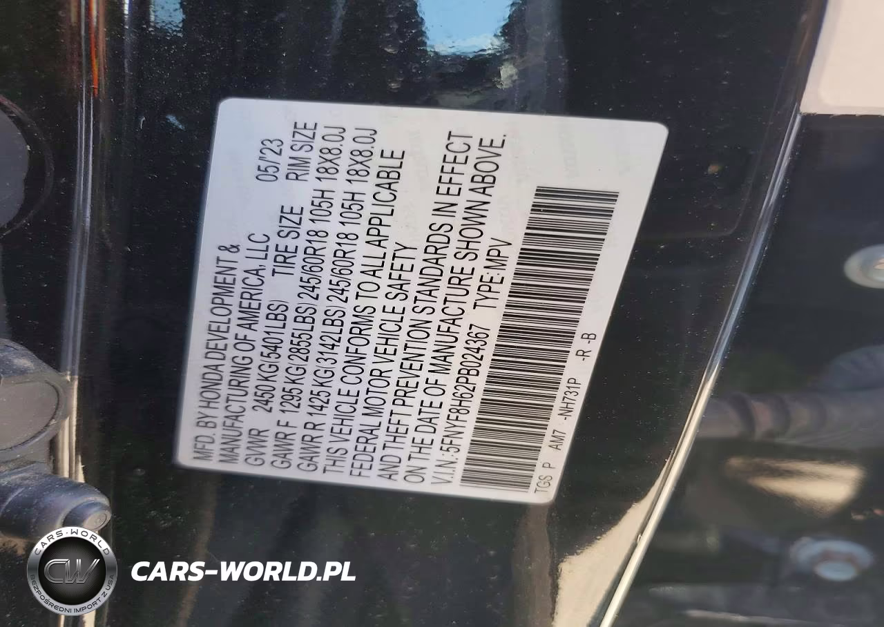 2023 Honda Passport Trail Sport VIN:5FNYF8H62PB024367 - 13